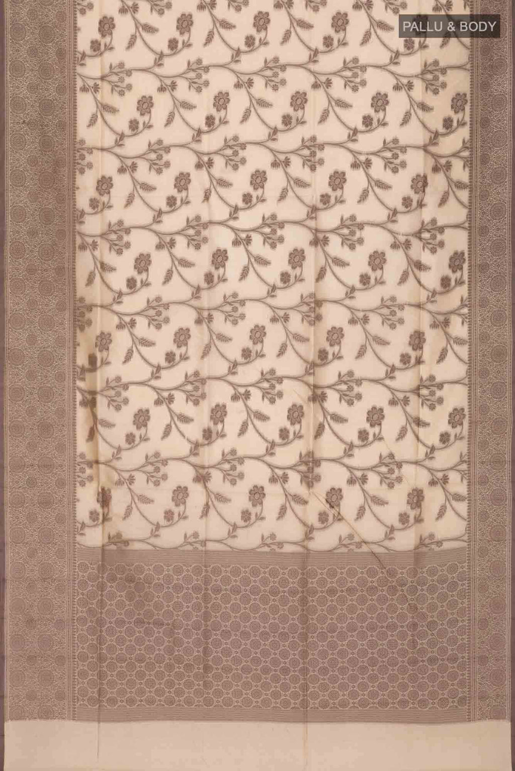 Beige Banarasi Raw Silk Saree