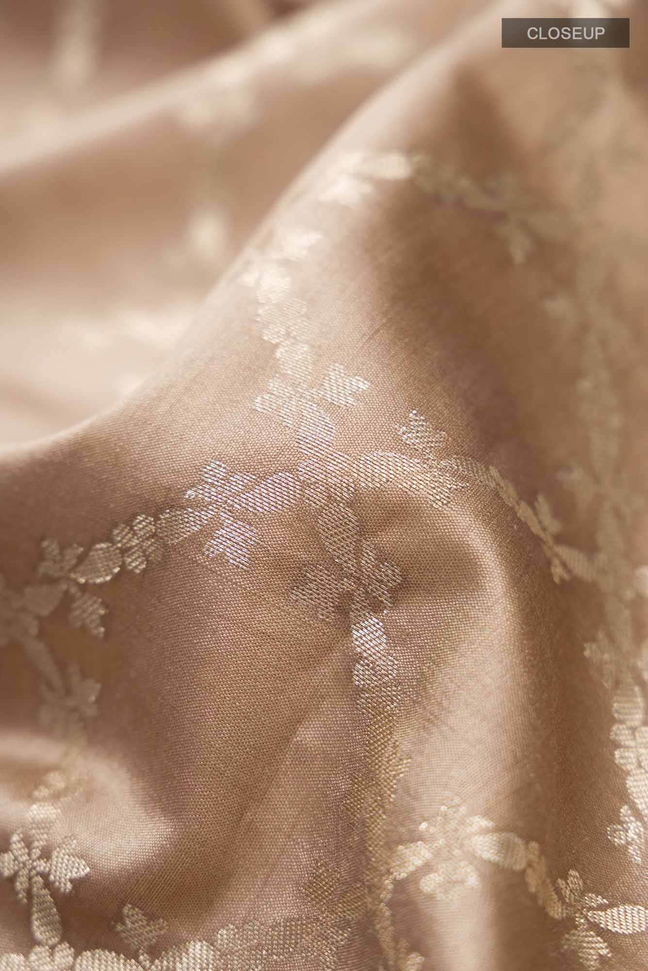Beige Banarasi Raw Silk Saree