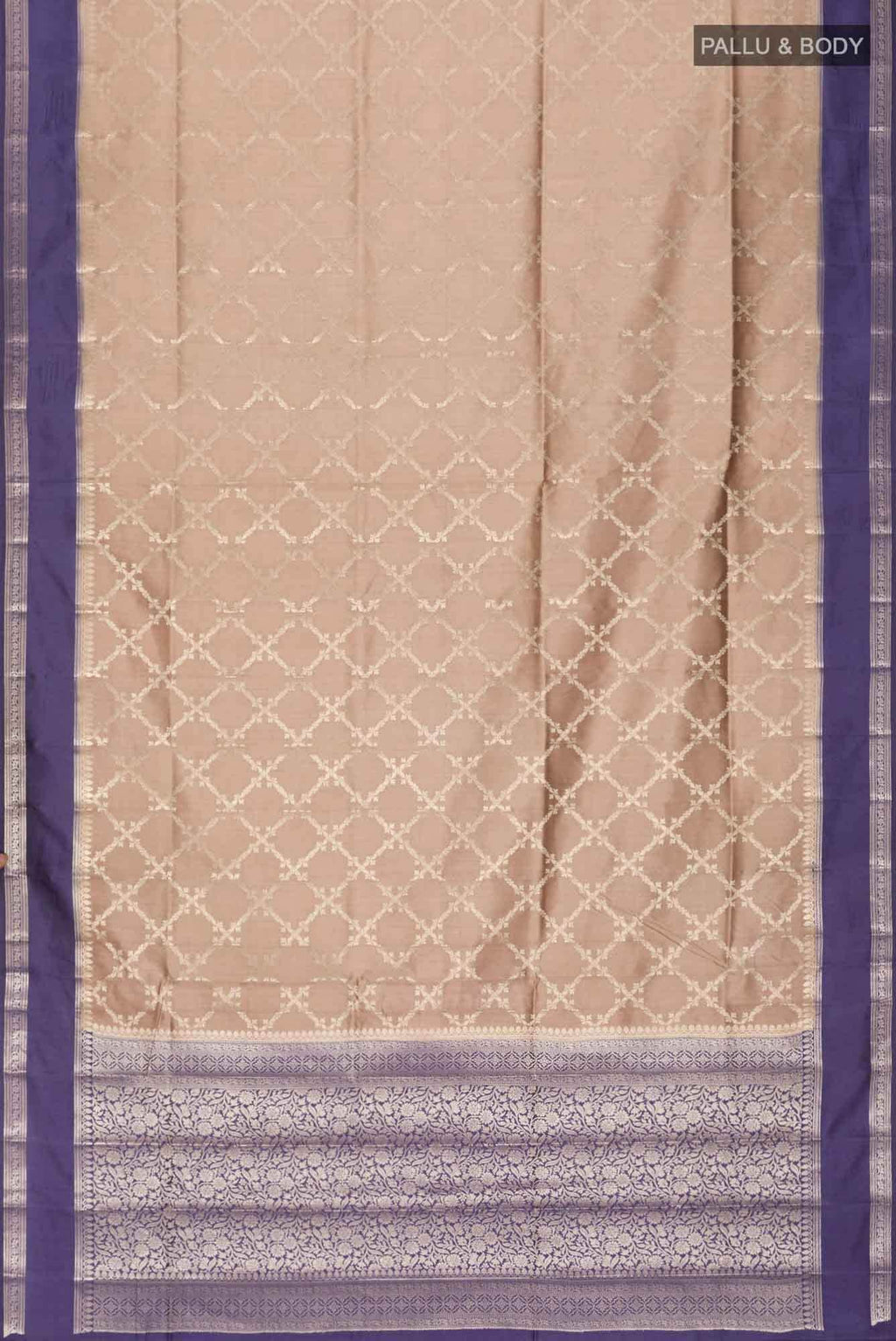 Beige Banarasi Raw Silk Saree