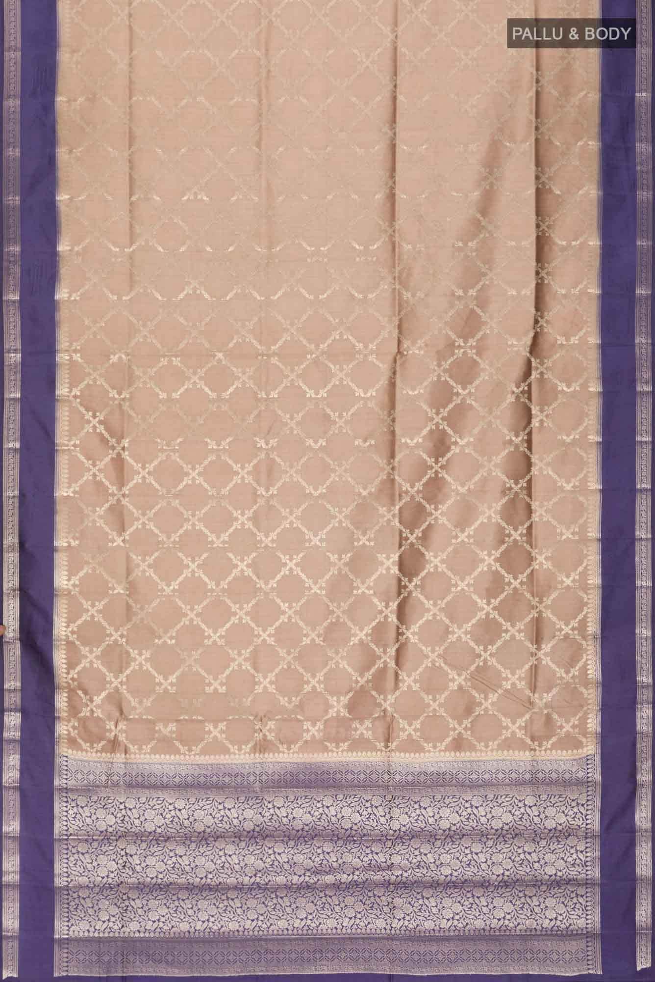 Beige Banarasi Raw Silk Saree