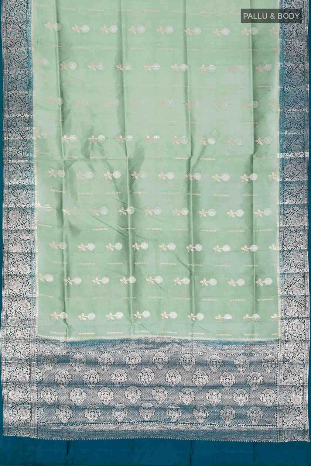 Green Banarasi Raw Silk Saree