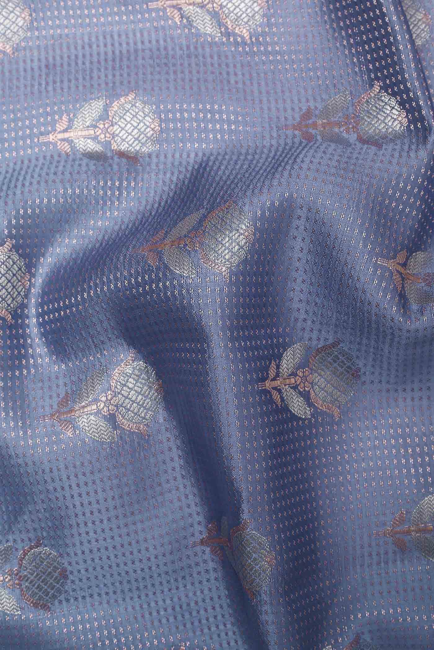 Lilac Banarasi Raw Silk Saree