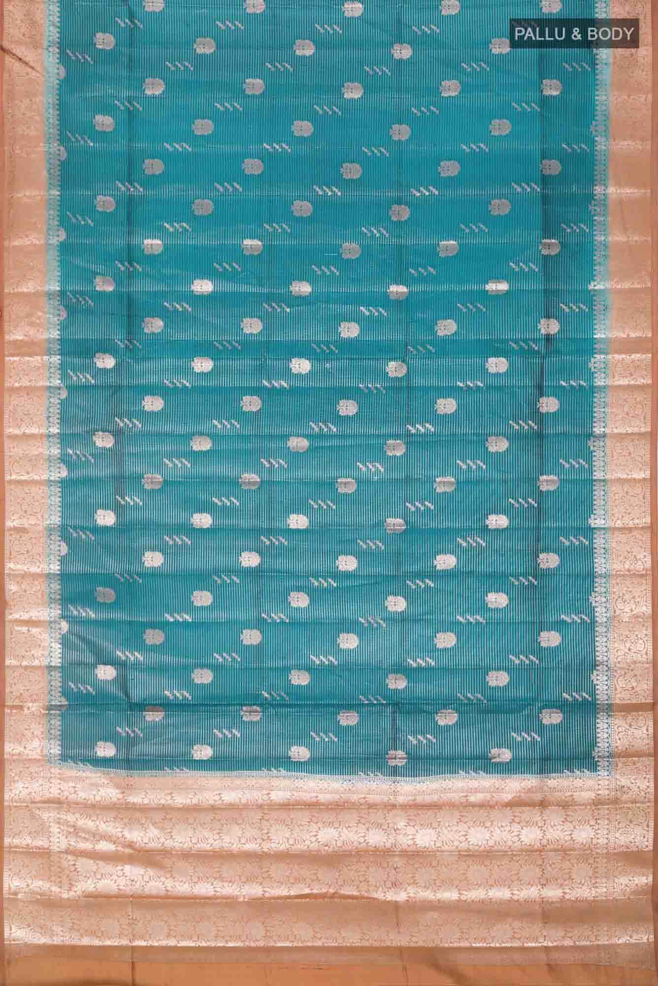 Blue Banarasi Raw Silk Saree