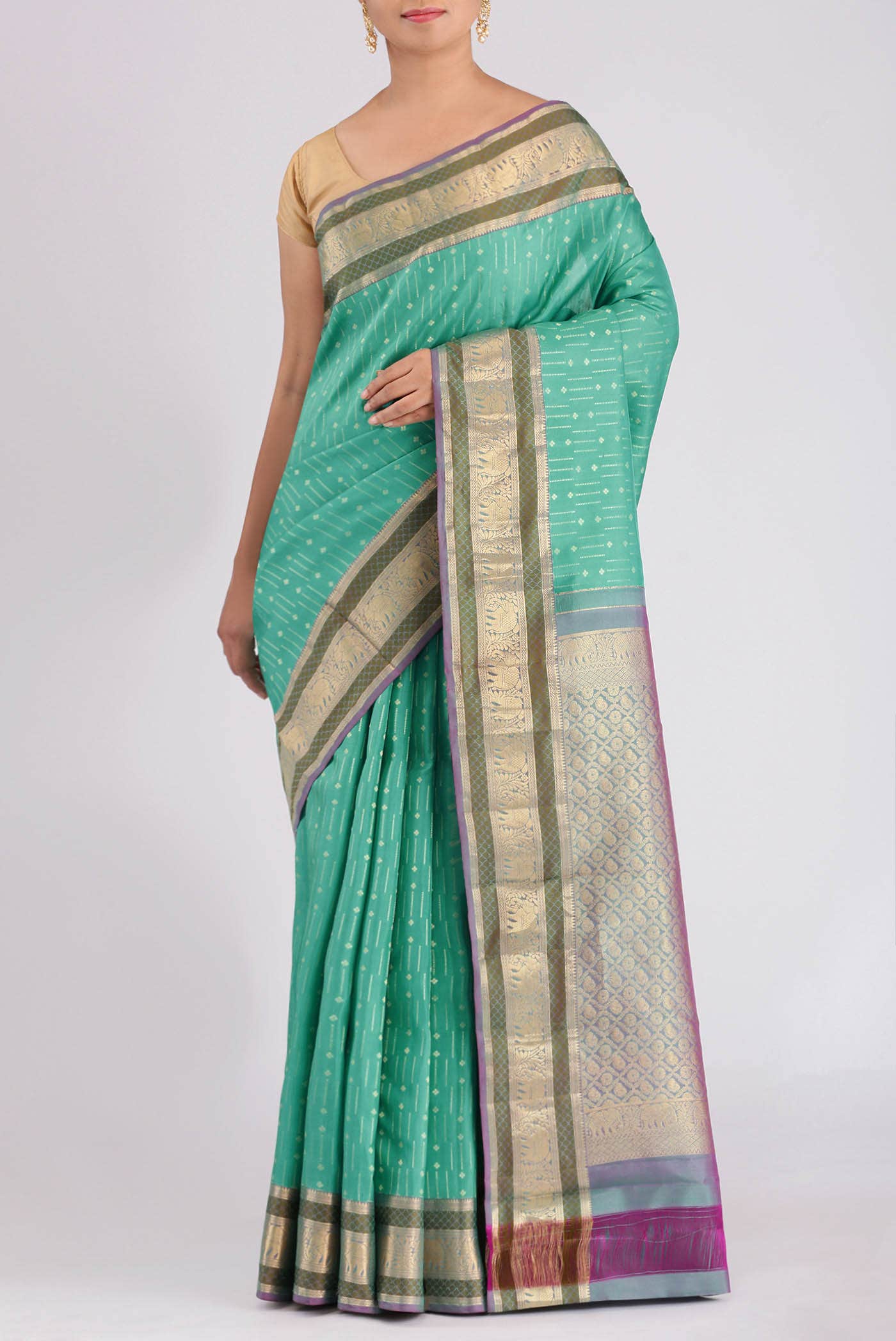 Green Kanchipuram Silk Saree