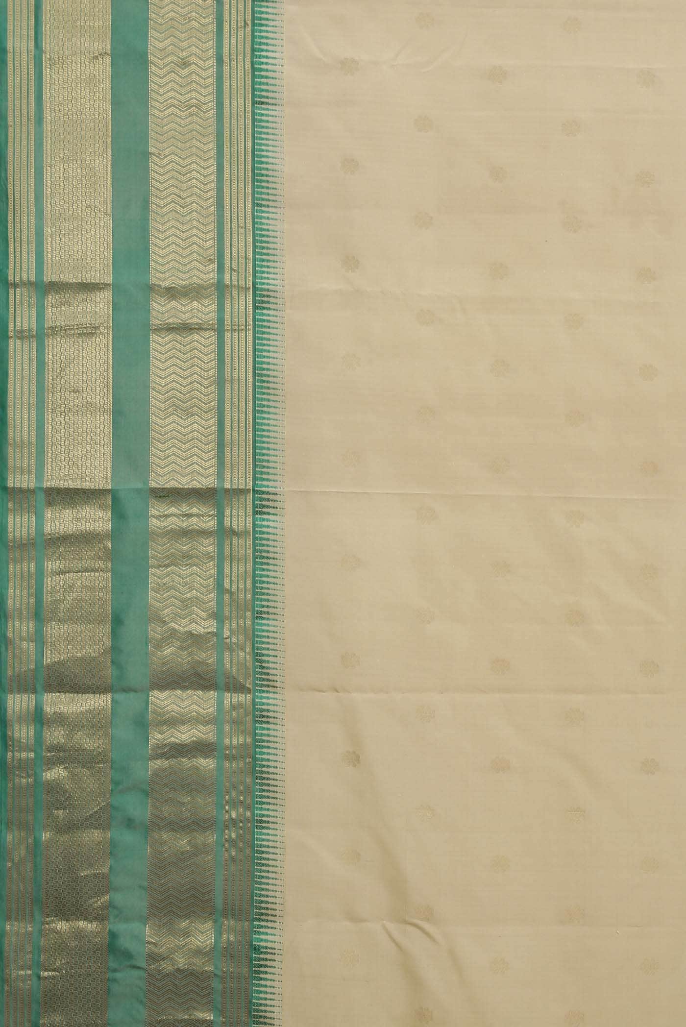 Beige Kanchipuram Silk Saree
