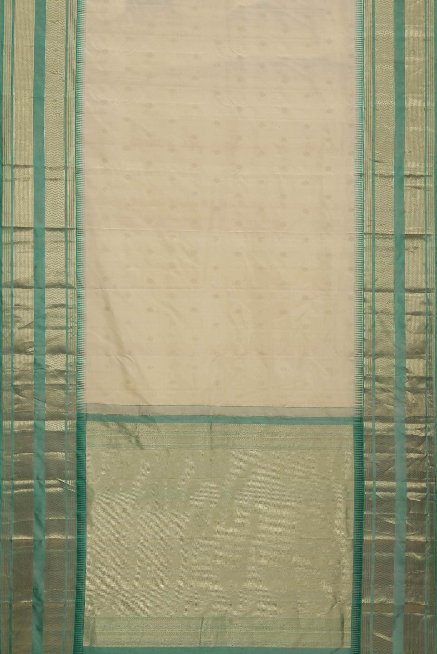 Beige Kanchipuram Silk Saree