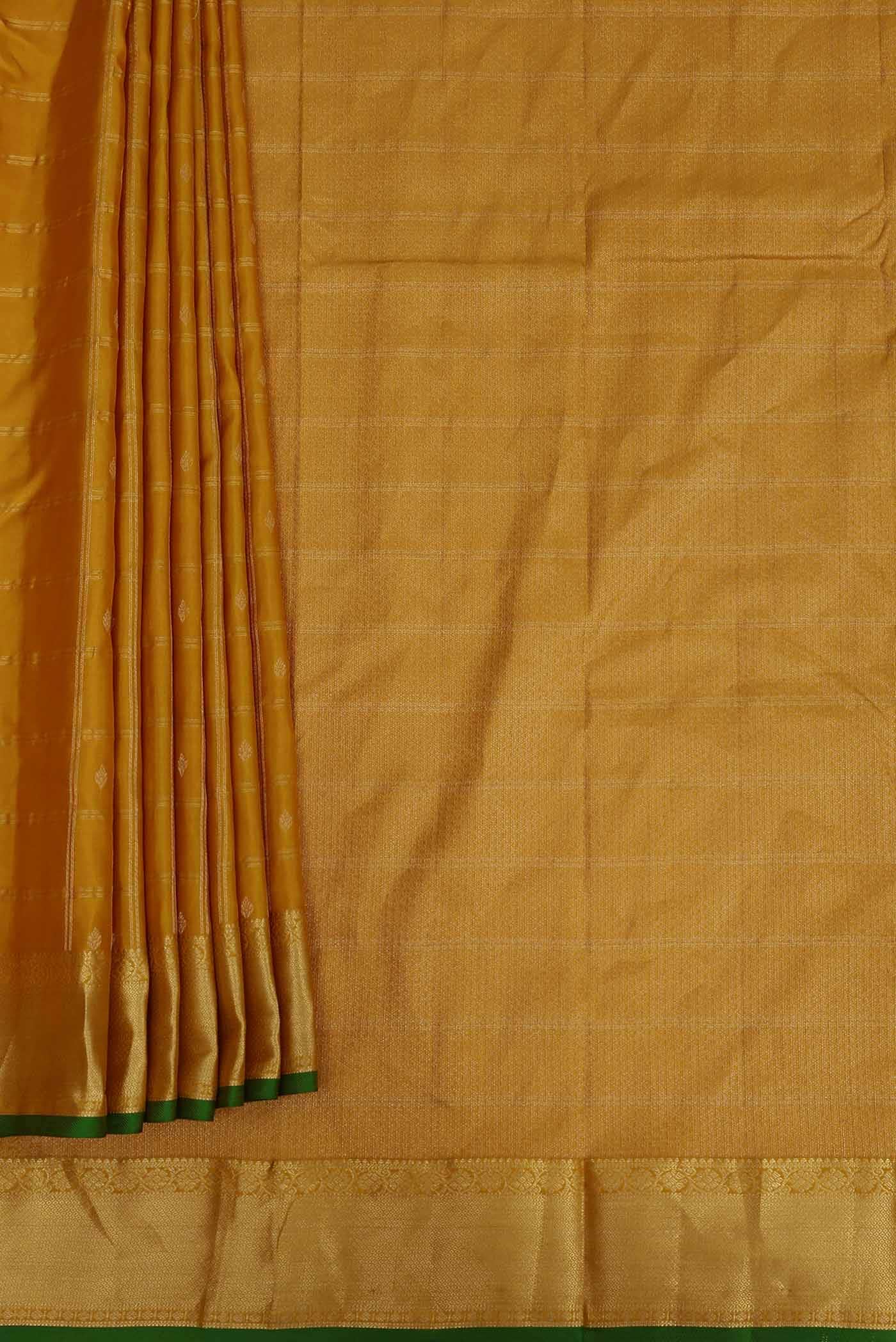 Yellow Kanchipuram Silk Saree