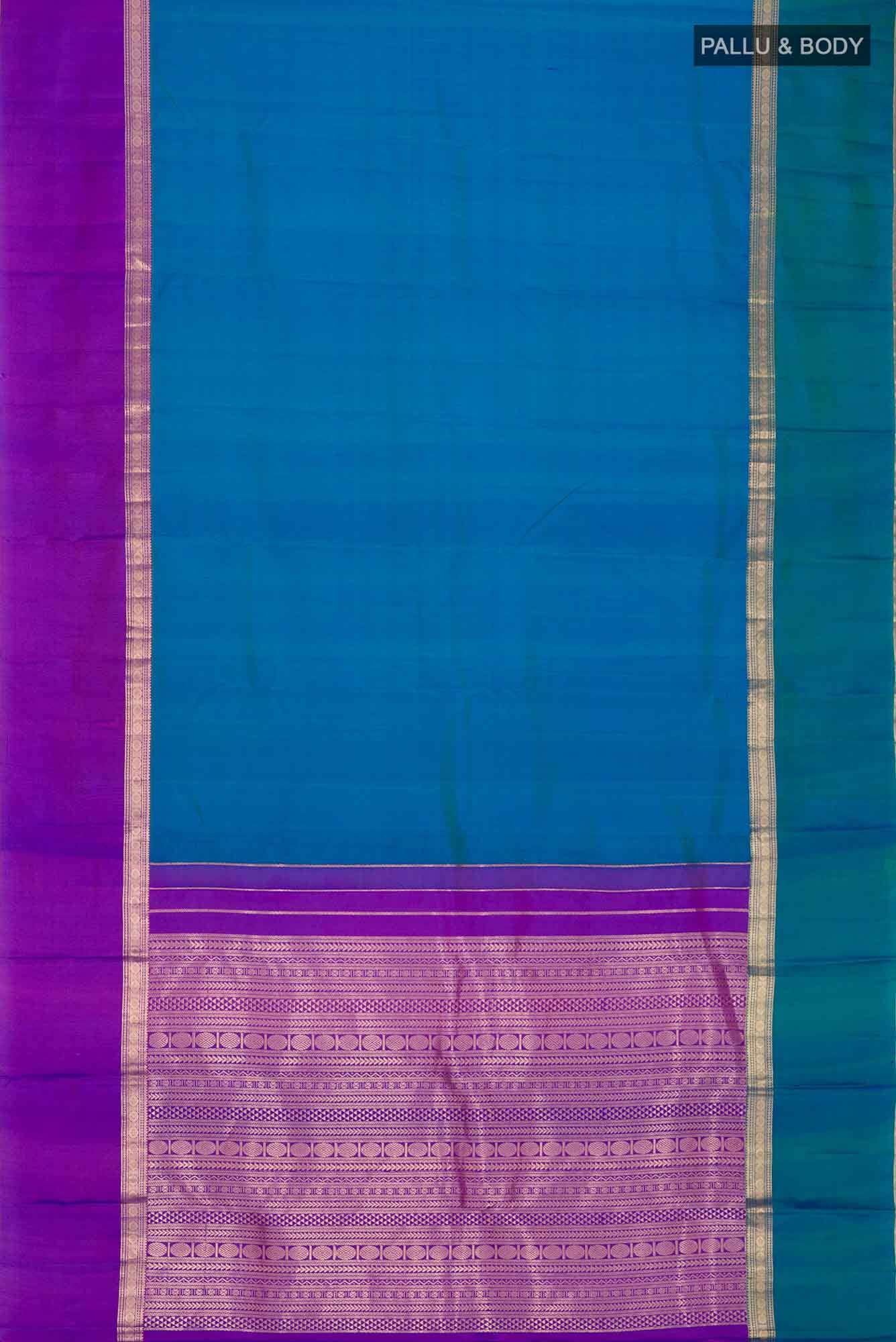 Blue Kanchipuram Silk Saree