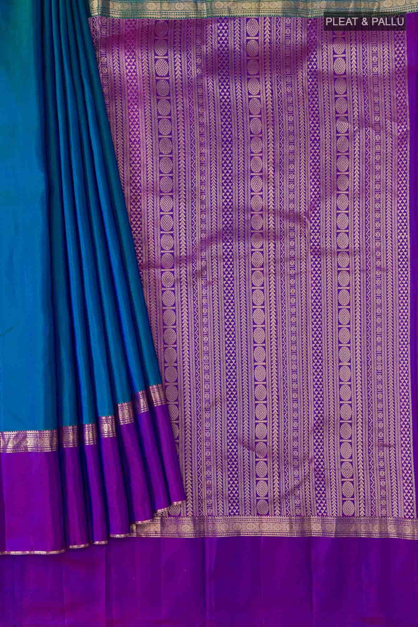 Blue Kanchipuram Silk Saree