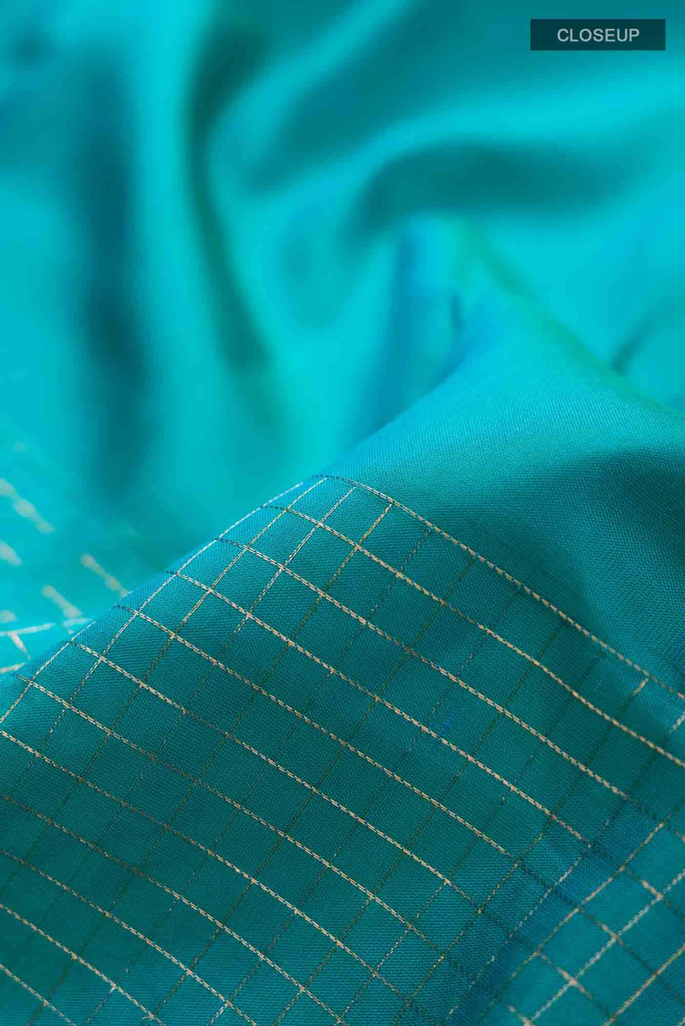 Blue Kanchipuram Silk Saree