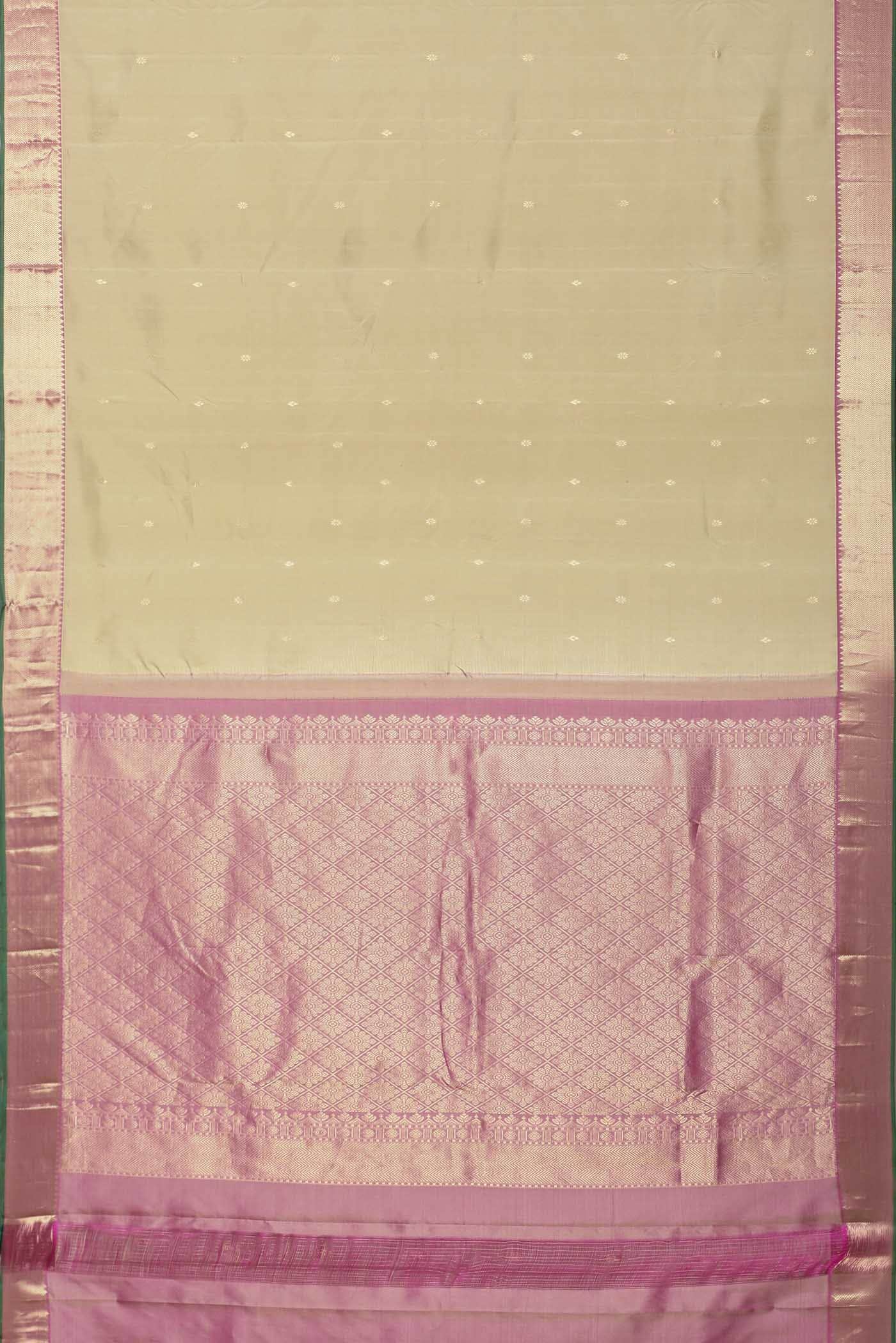 Beige Kanchipuram Silk Saree