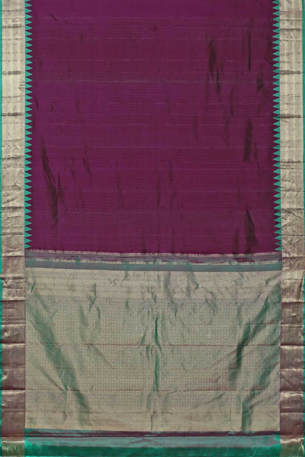Purple Kanchipuram Silk Saree