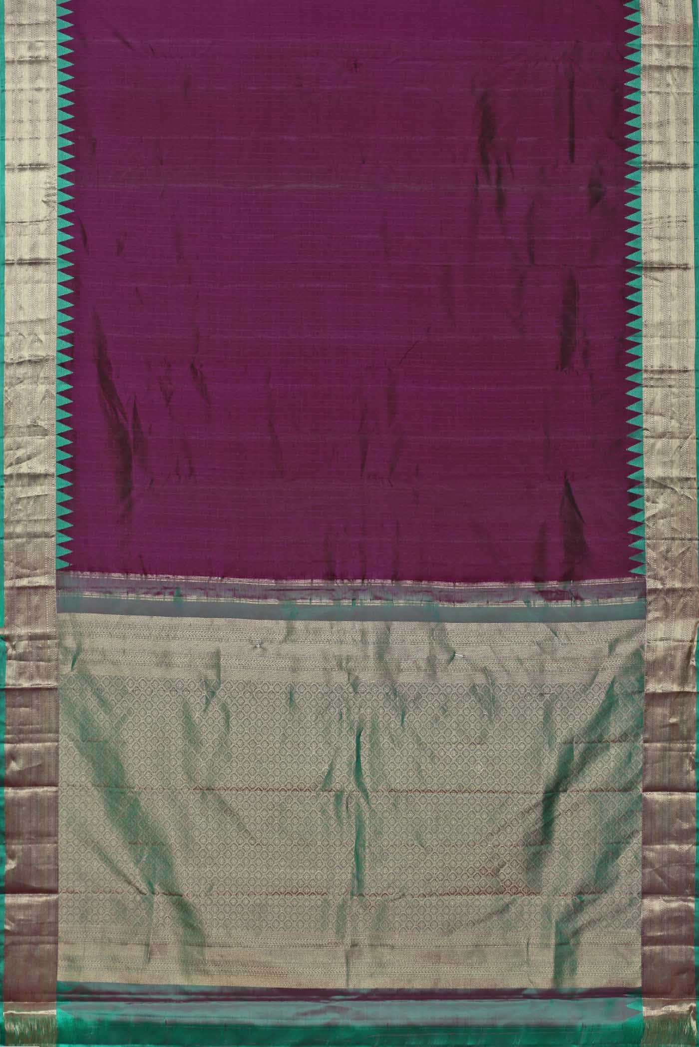 Purple Kanchipuram Silk Saree