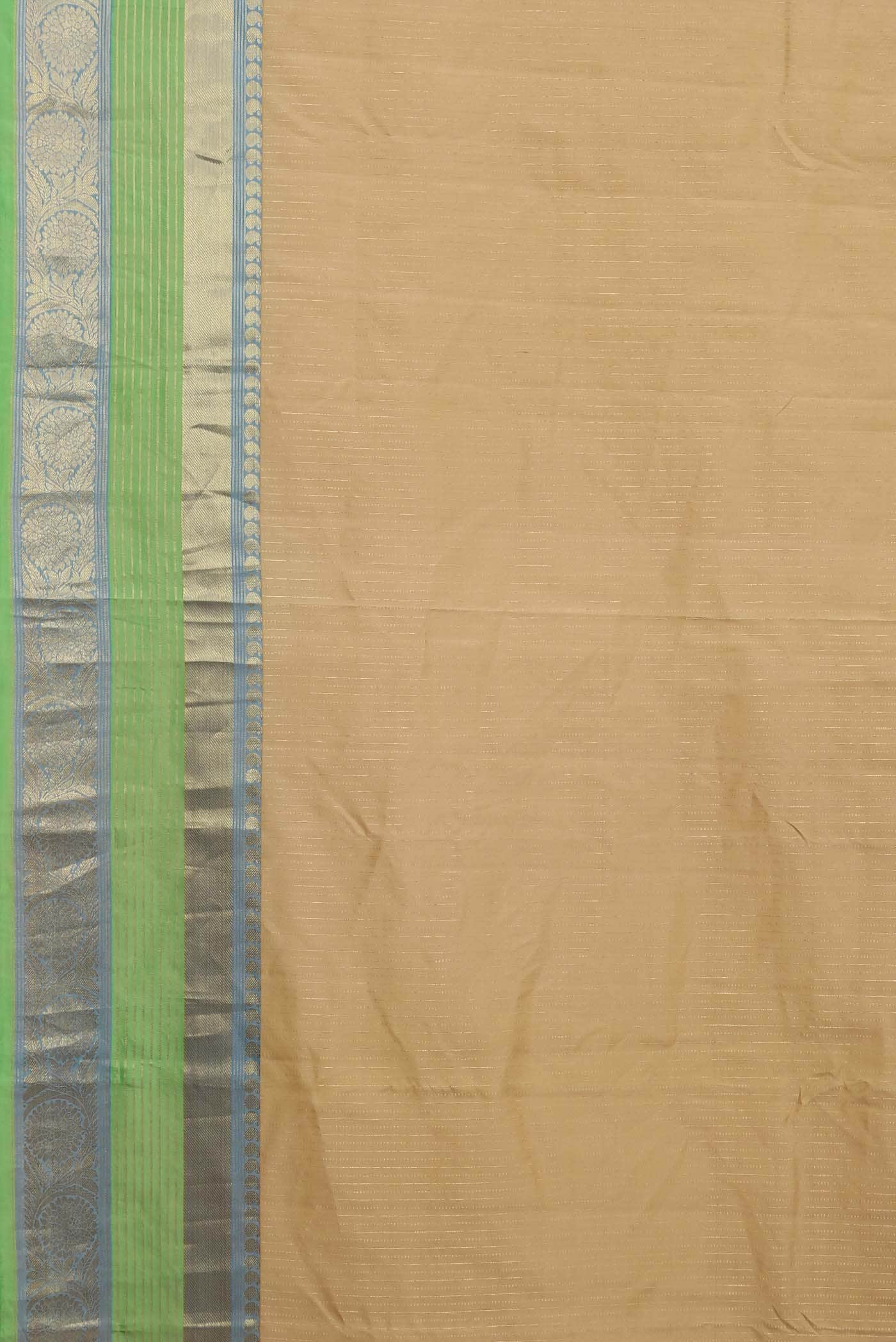 Beige Kanchipuram Silk Saree