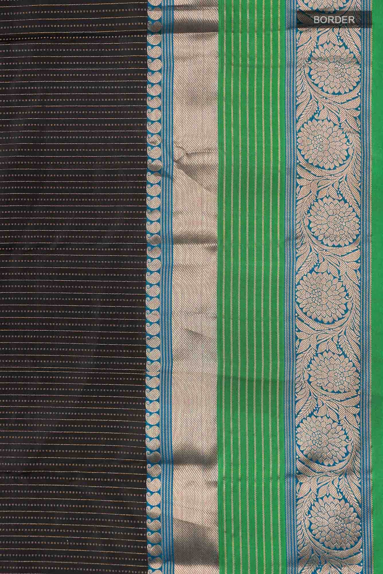 Black Kanchipuram Silk Saree