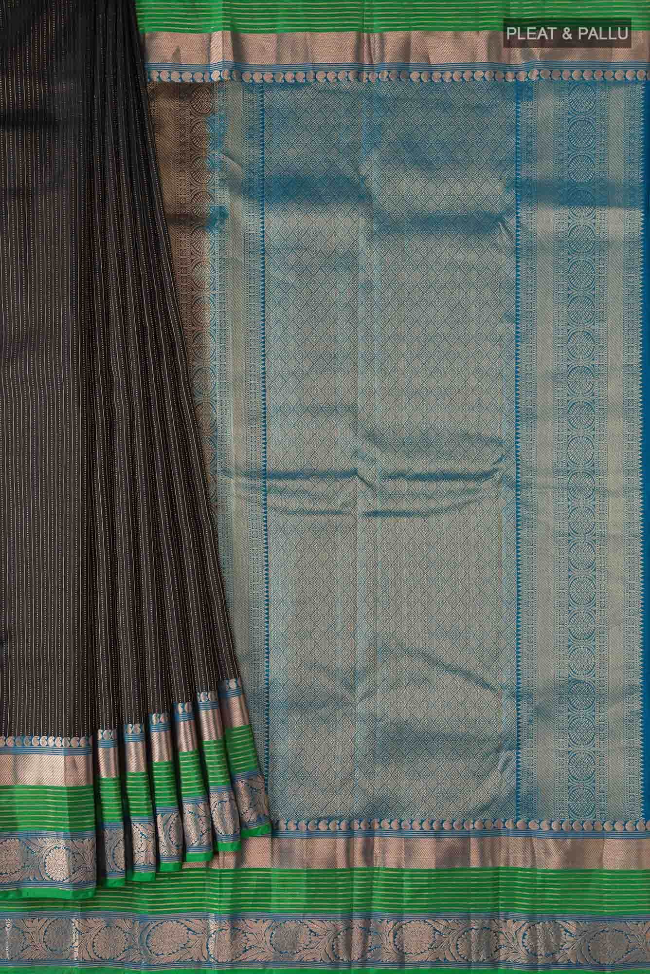 Black Kanchipuram Silk Saree