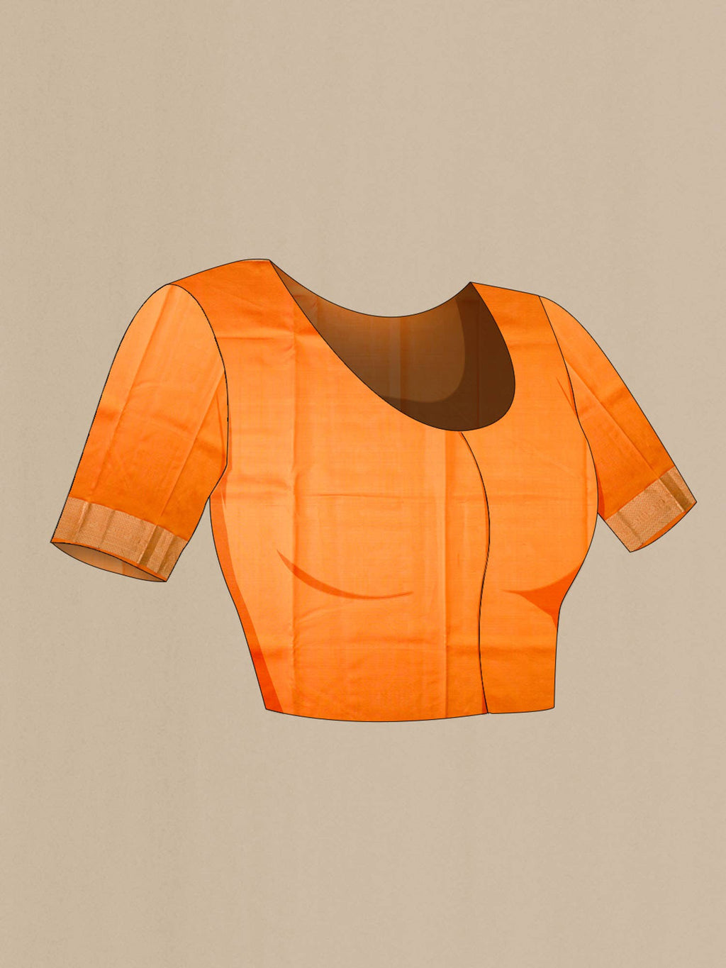 Orange Kanchipuram Silk Saree