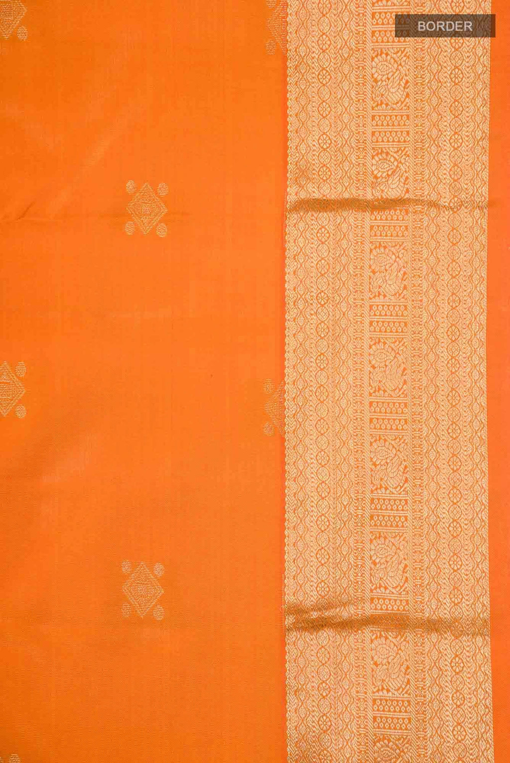 Orange Kanchipuram Silk Saree
