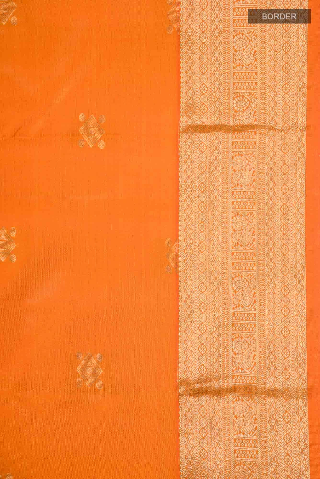 Orange Kanchipuram Silk Saree