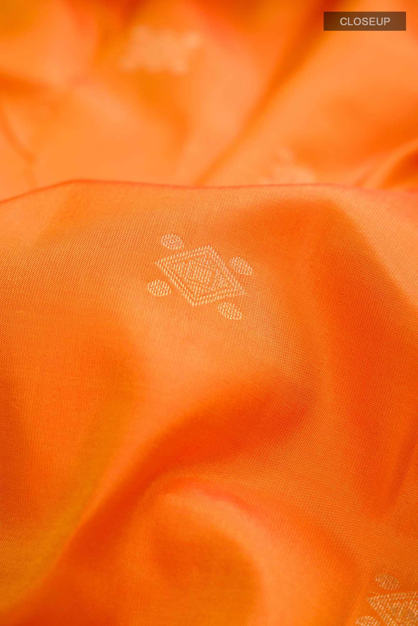 Orange Kanchipuram Silk Saree