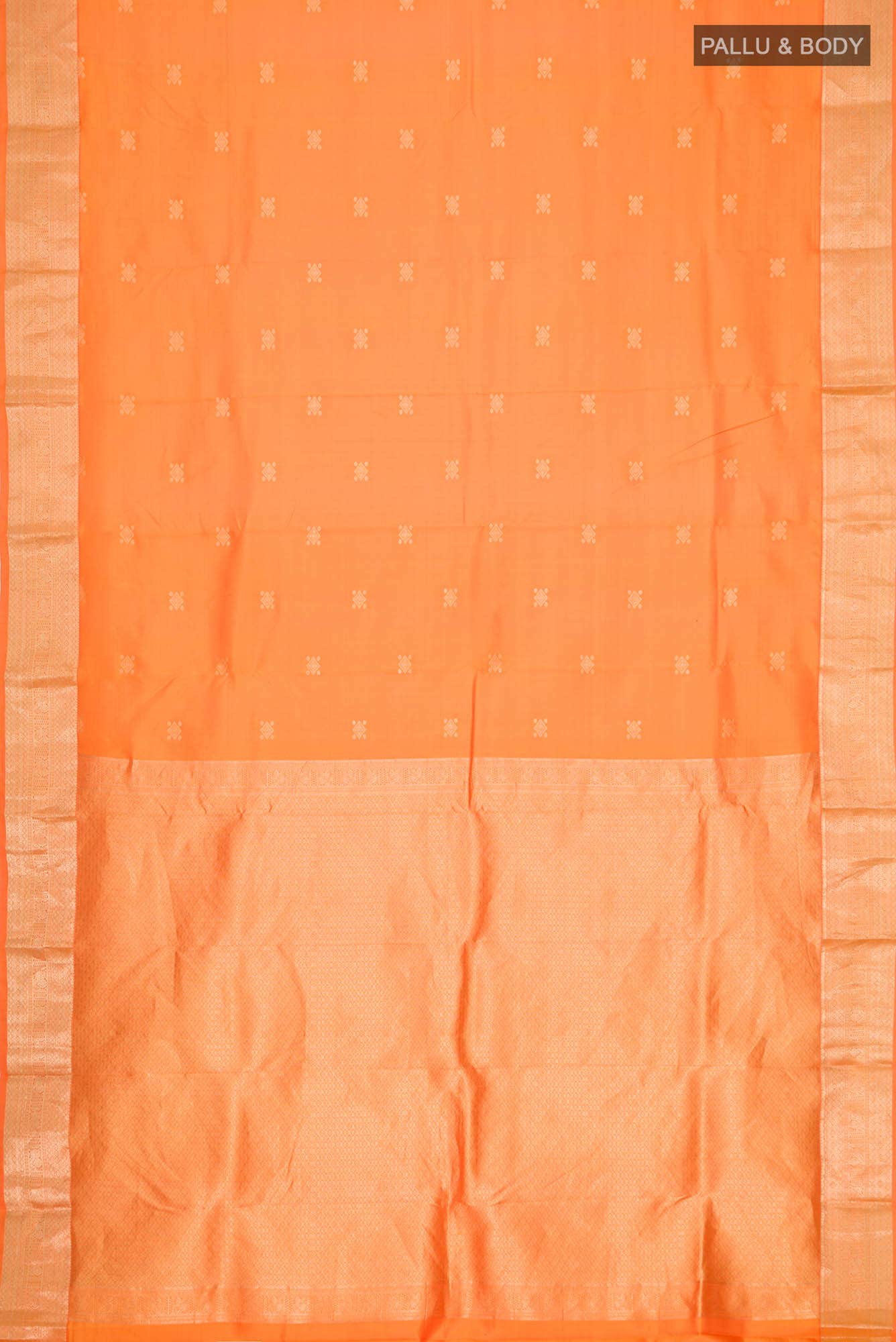 Orange Kanchipuram Silk Saree