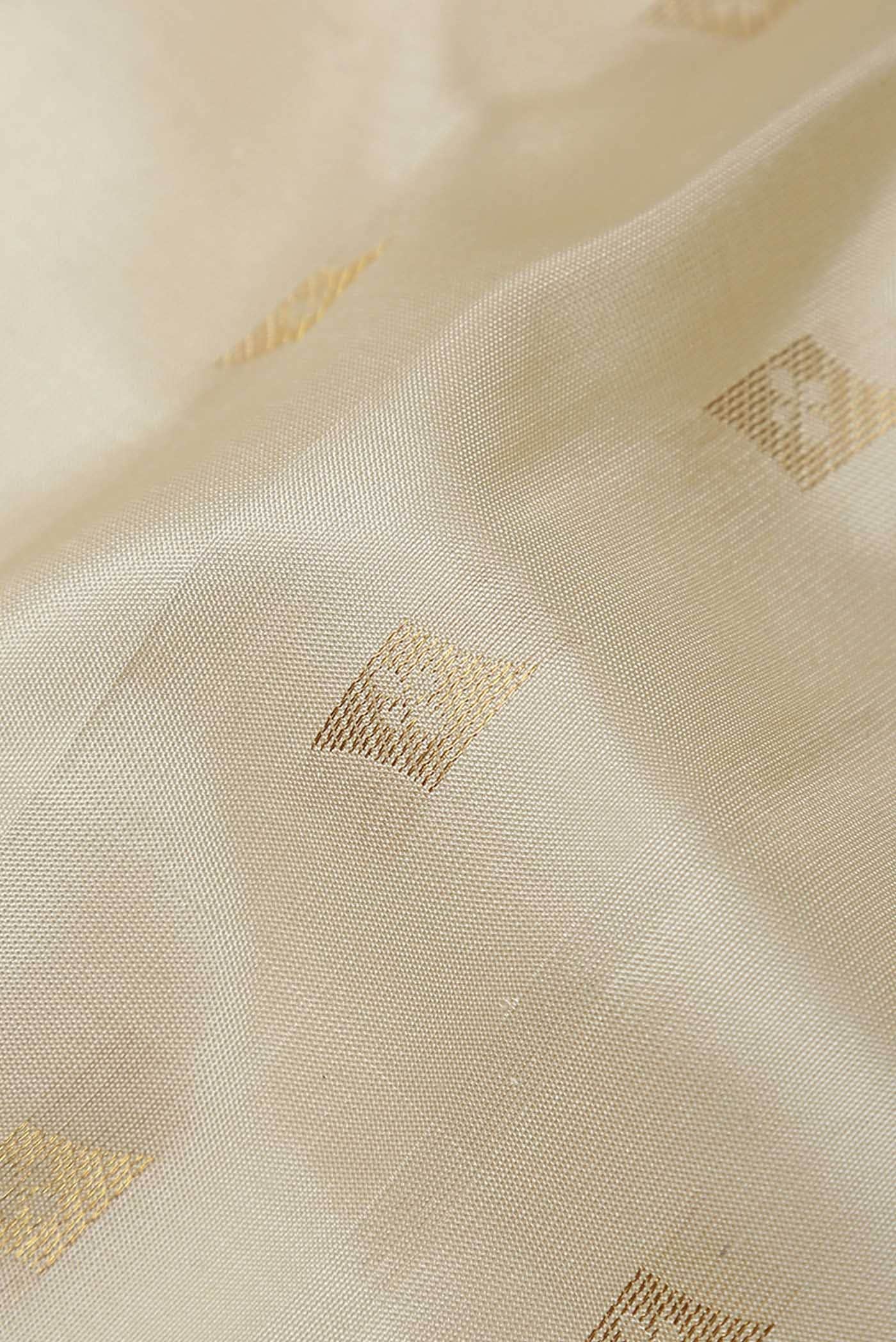 Cream Kanchipuram Silk Saree