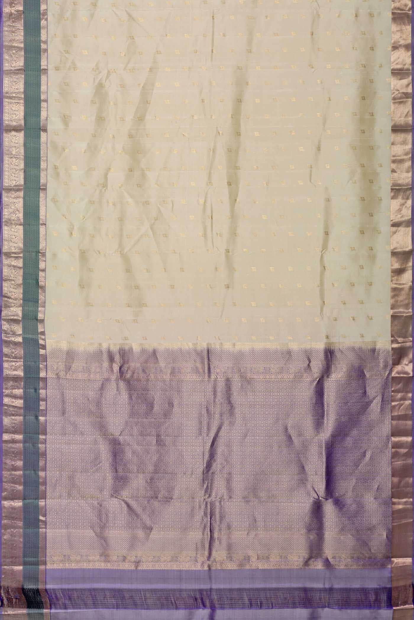 Cream Kanchipuram Silk Saree