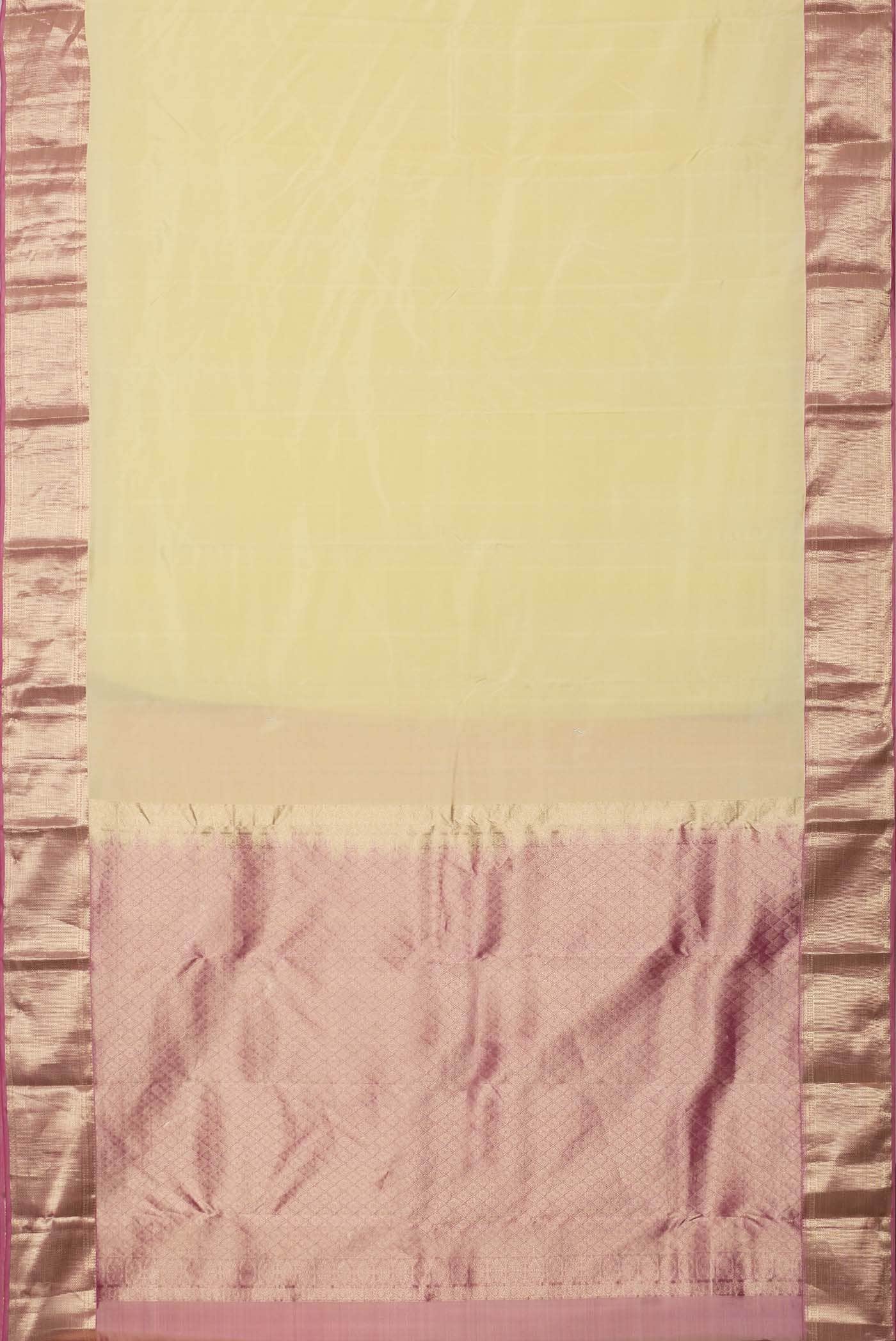 Cream Kanchipuram Silk Saree