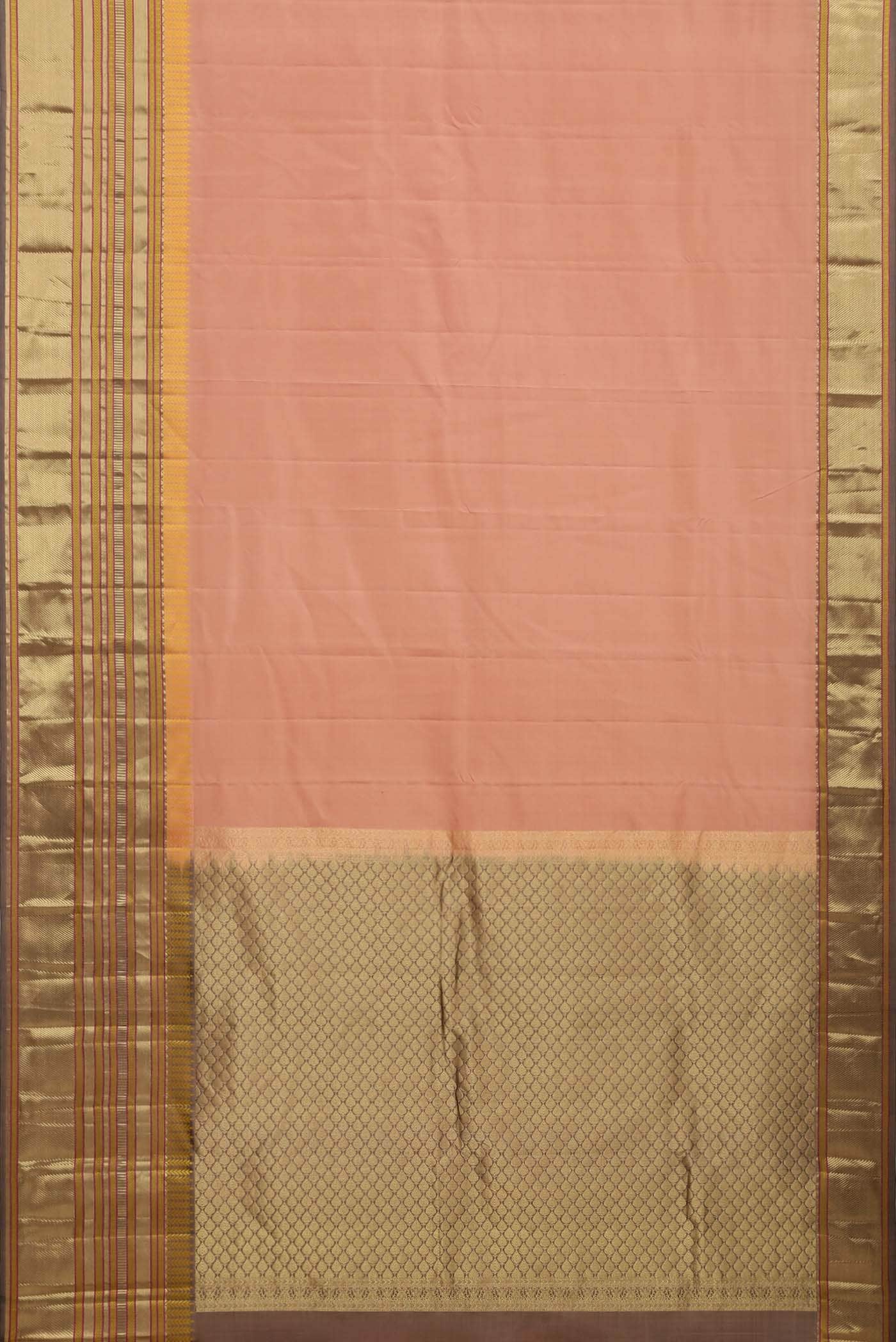 Sandal Kanchipuram Silk Saree