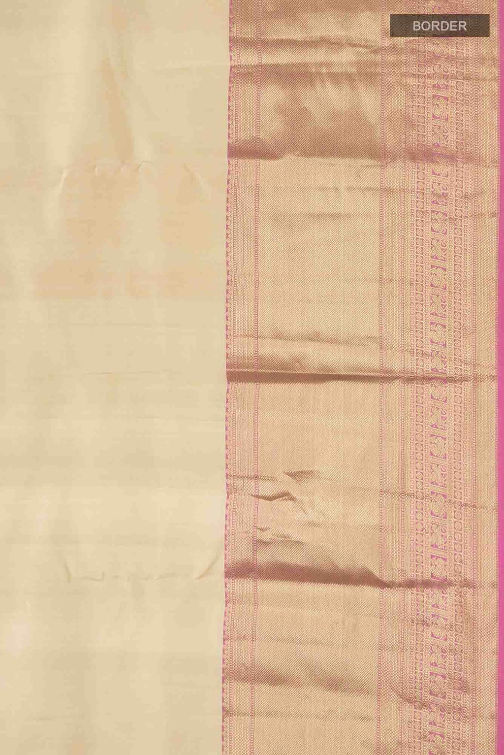 Beige Kanchipuram Silk Saree