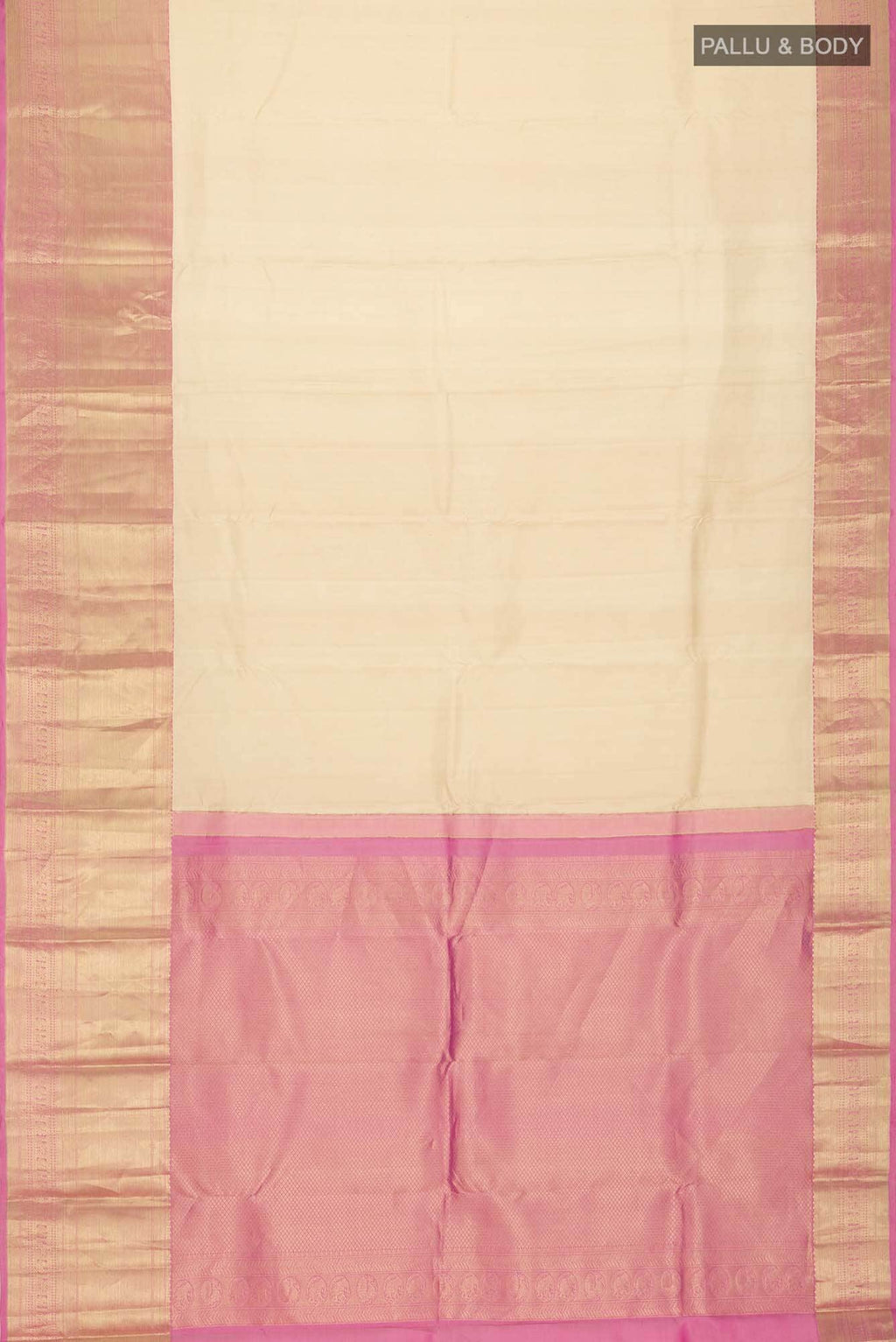 Beige Kanchipuram Silk Saree