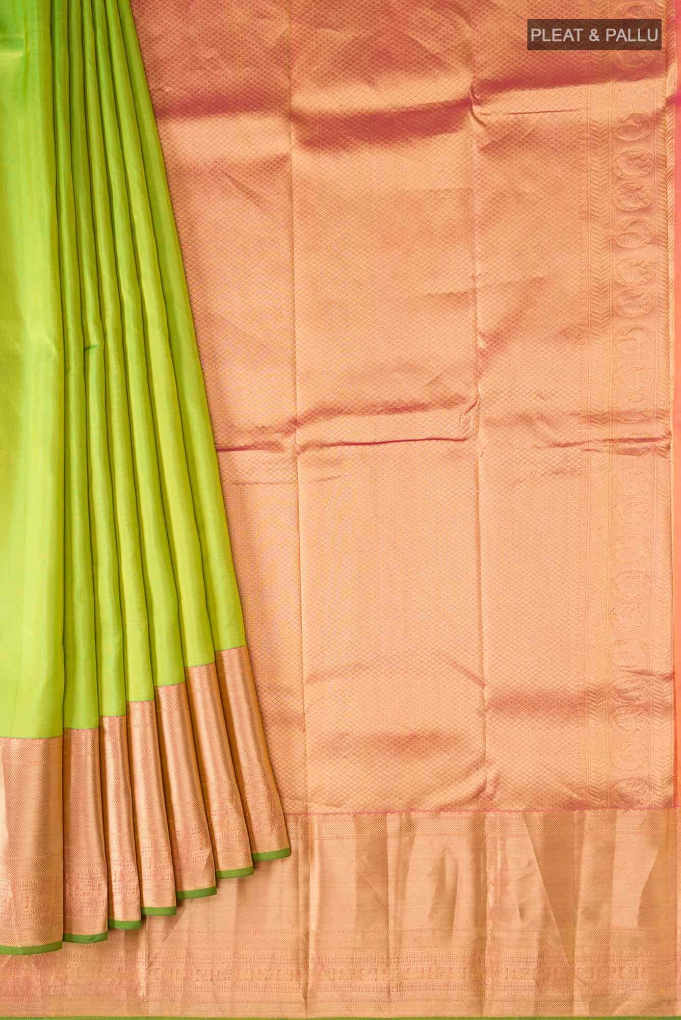 Mehandi Green Kanchipuram Silk Saree