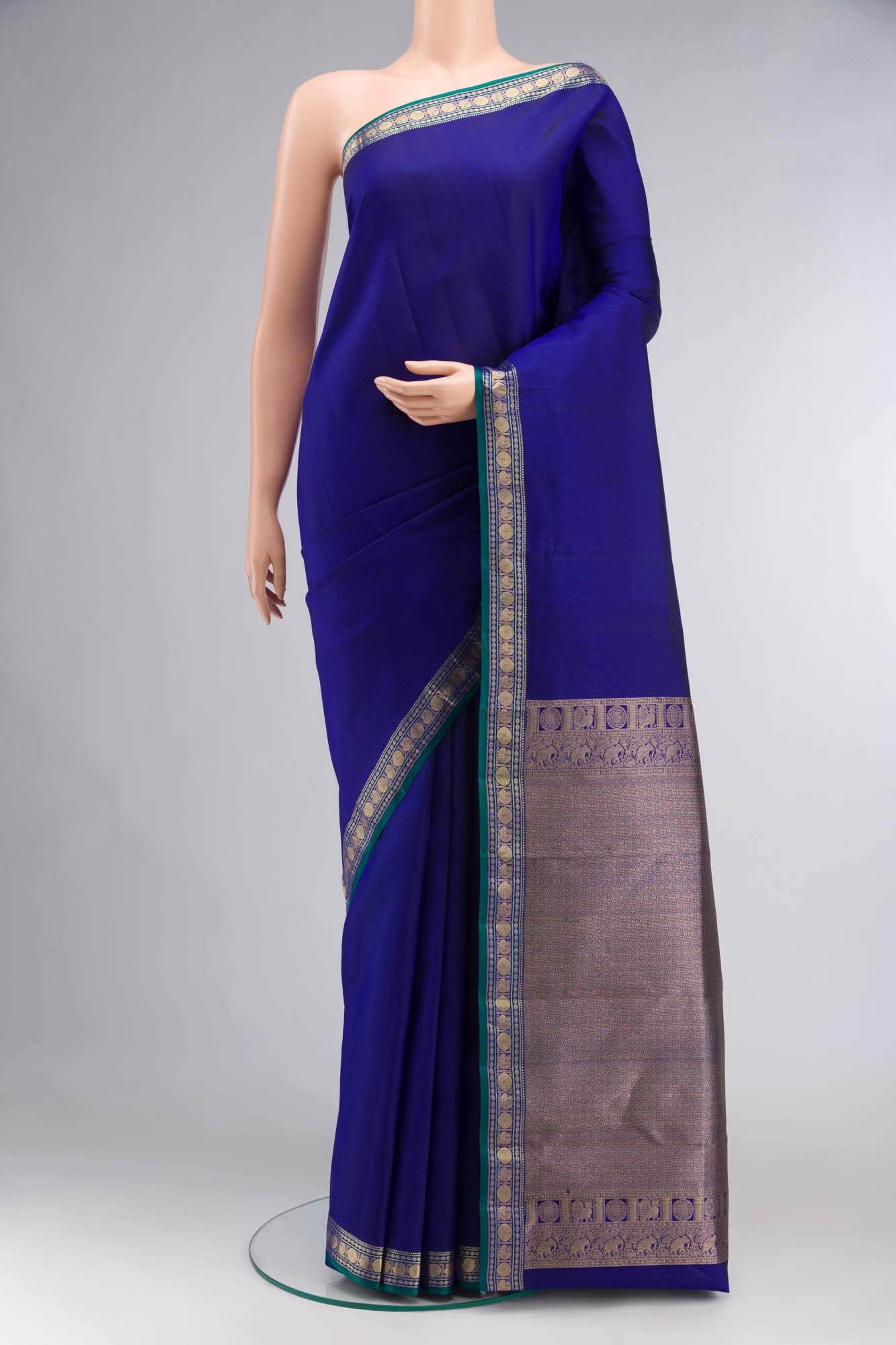 Blue Kanchipuram Silk Saree