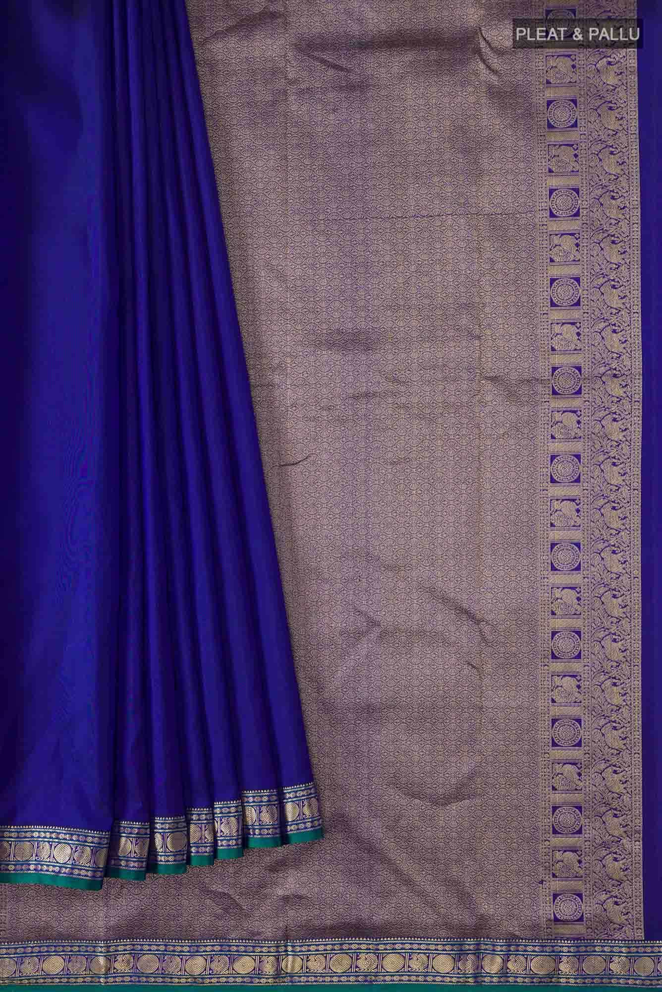 Blue Kanchipuram Silk Saree
