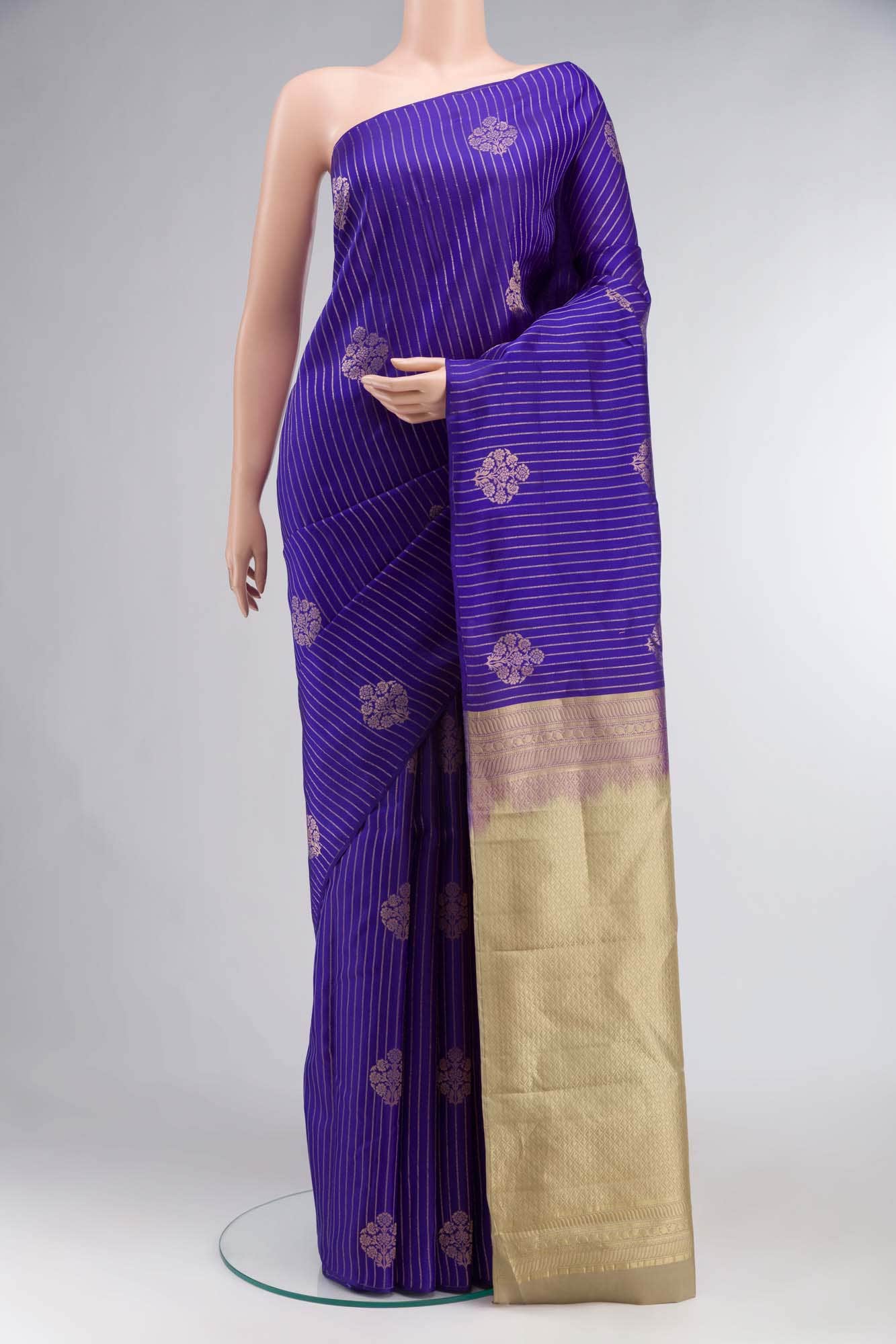 Blue Kanchipuram Silk Saree