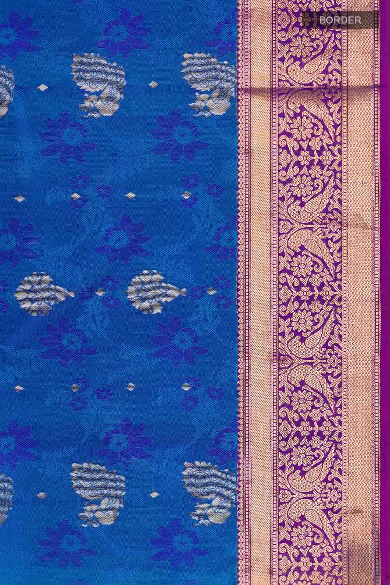 Blue Kanchipuram Silk Saree