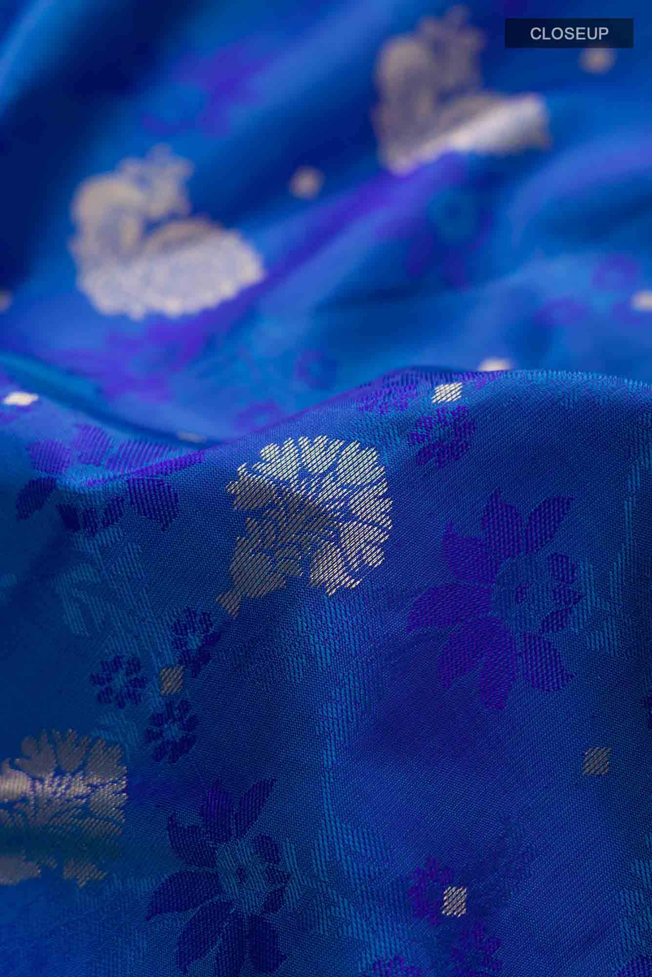 Blue Kanchipuram Silk Saree