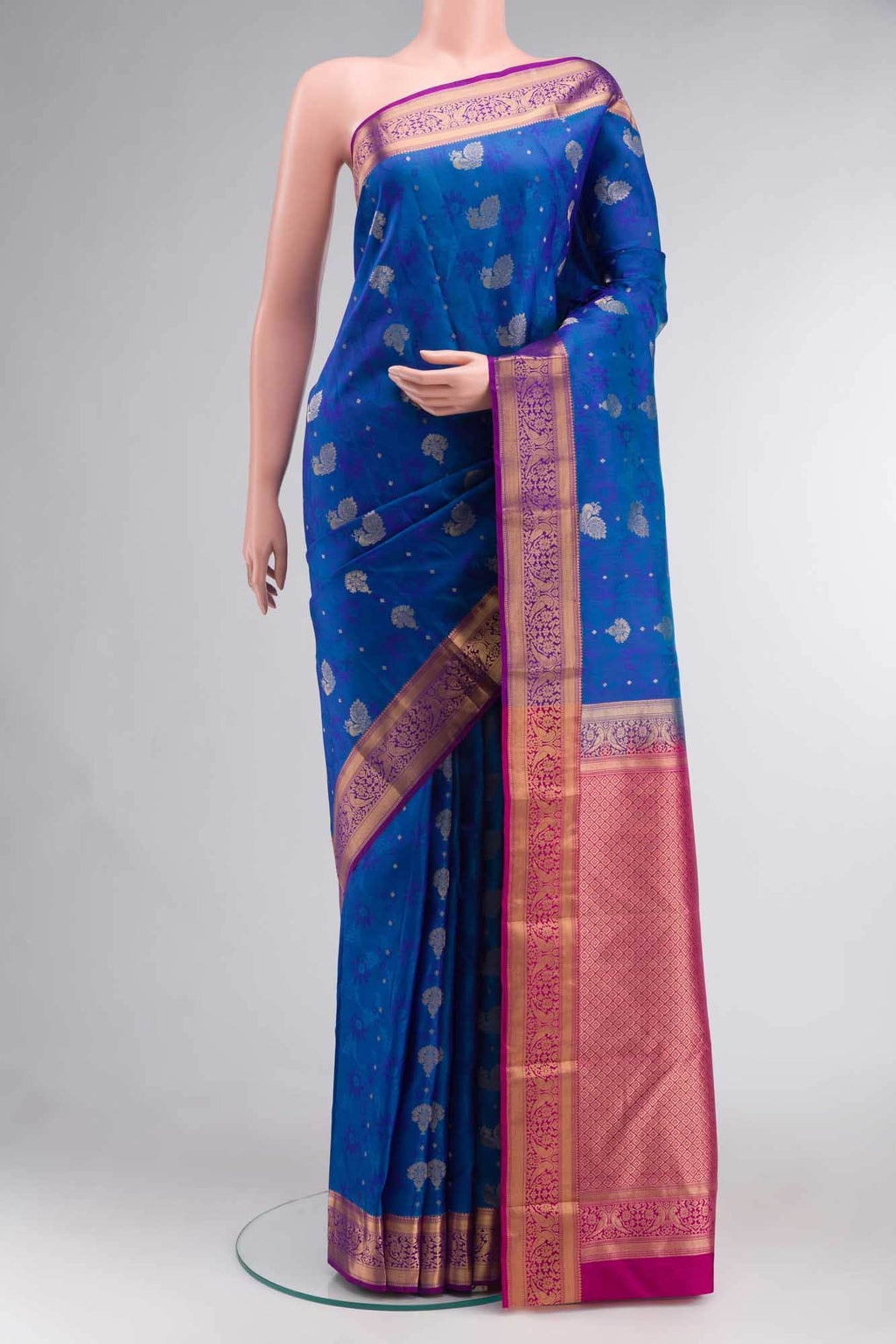 Blue Kanchipuram Silk Saree