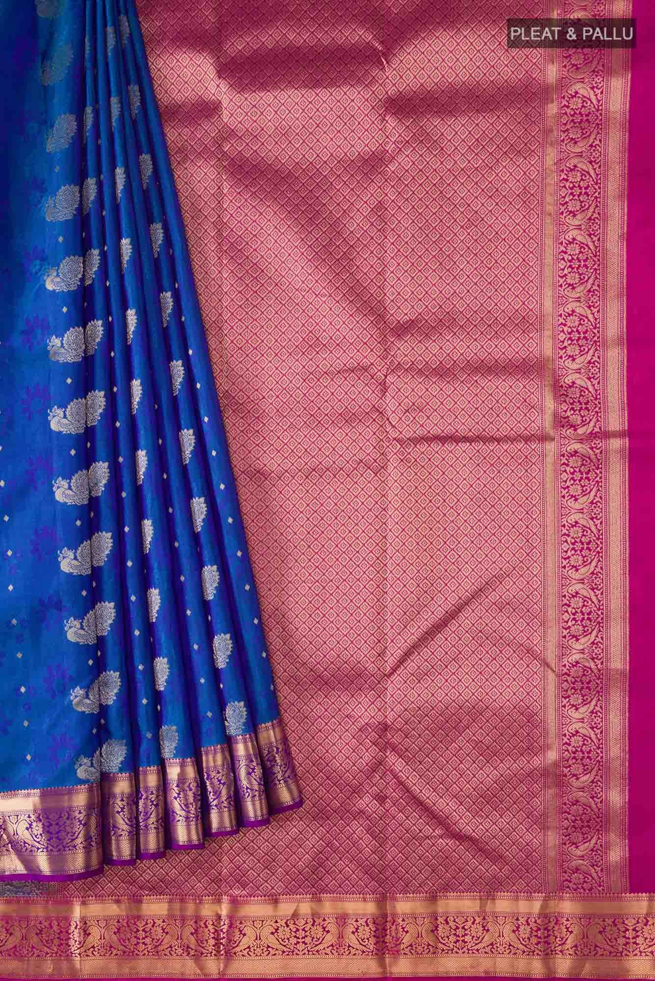 Blue Kanchipuram Silk Saree