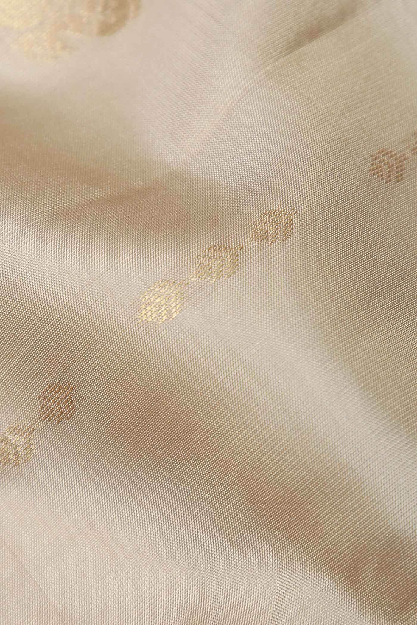 Beige Kanchipuram Silk Saree