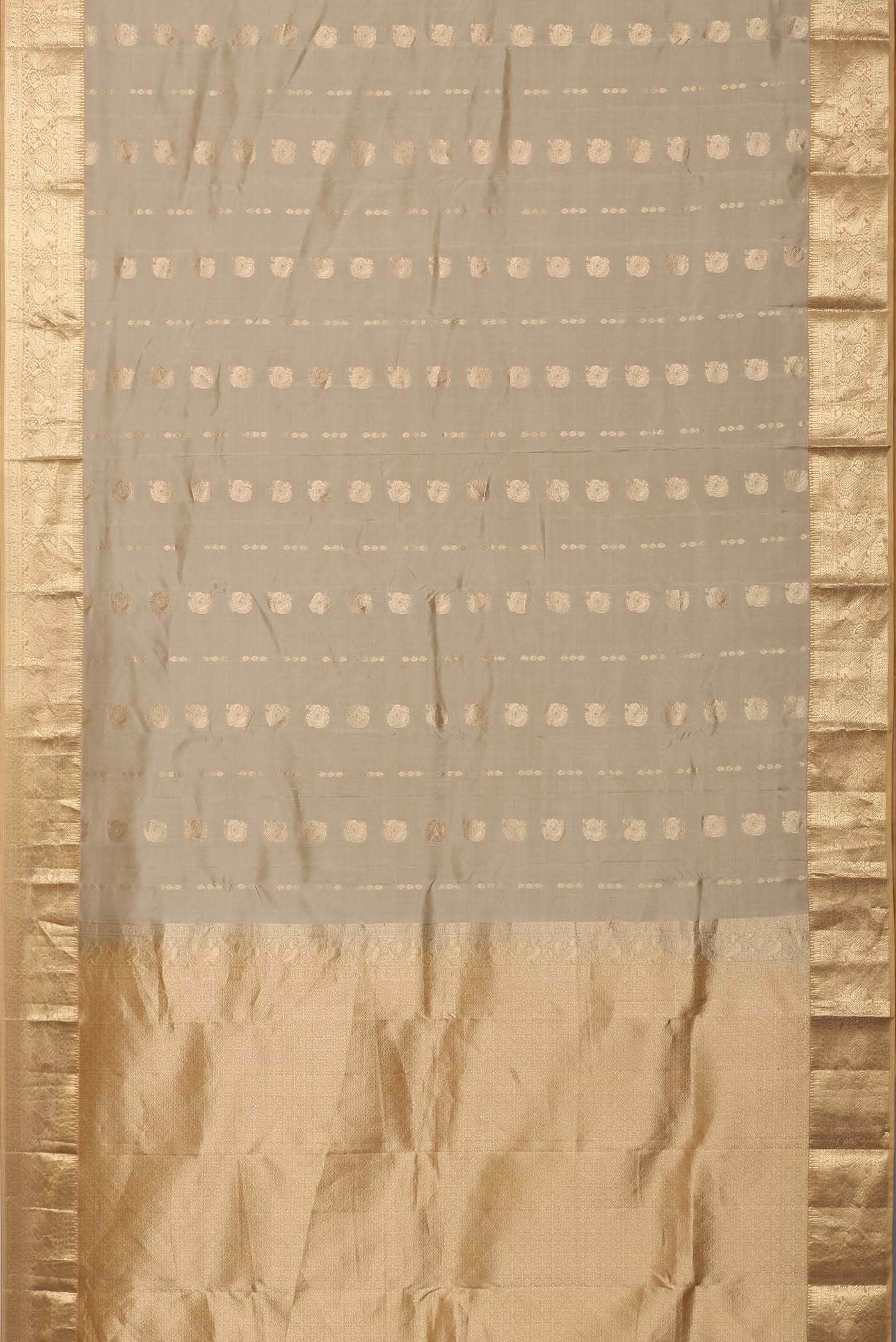 Beige Kanchipuram Silk Saree