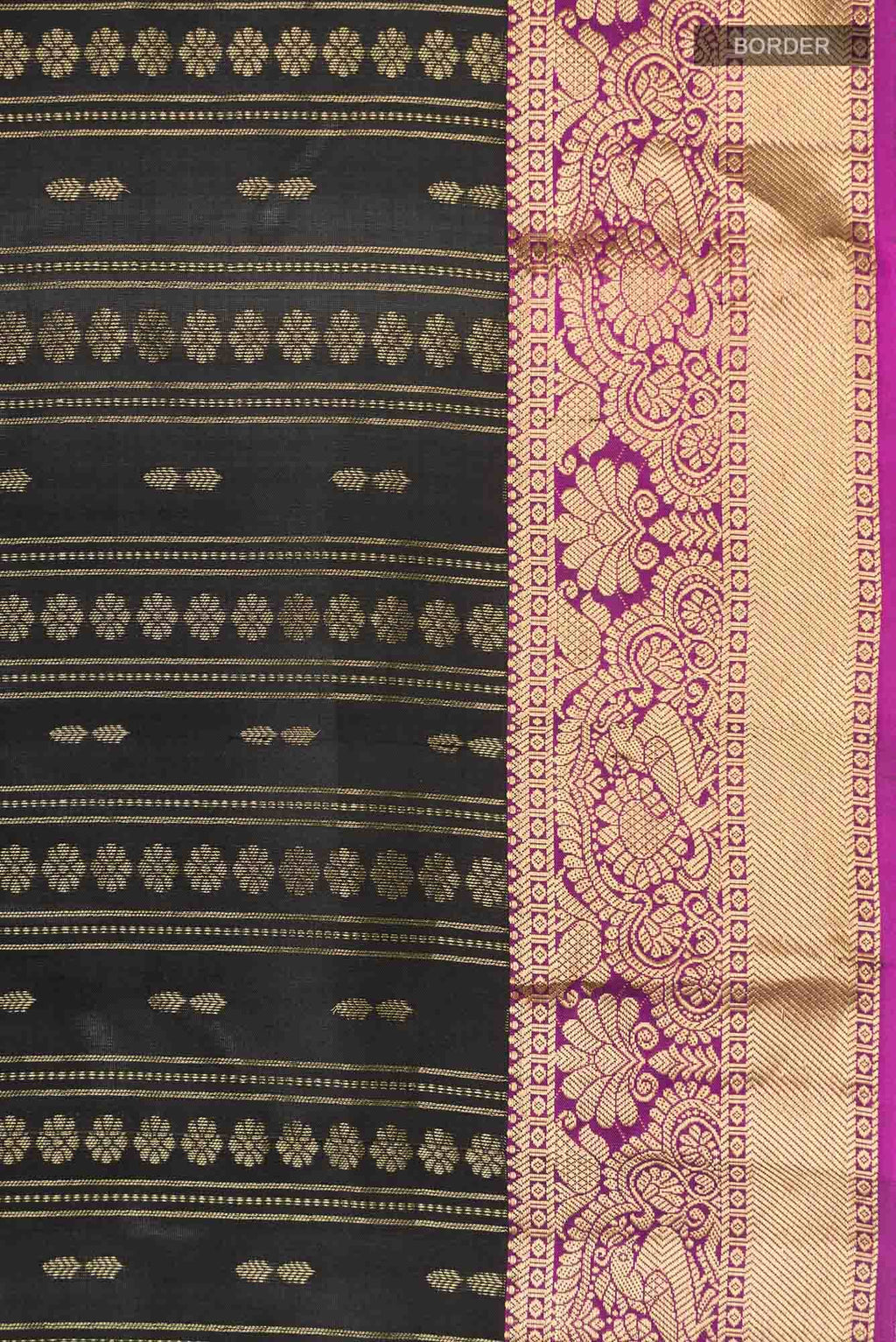 Black Kanchipuram Silk Saree
