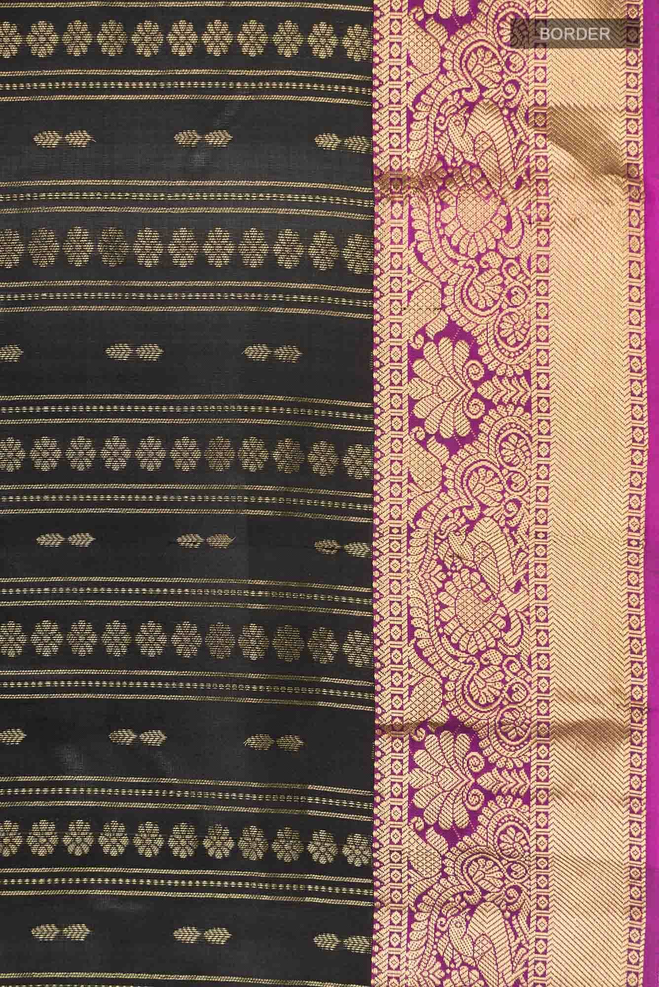 Black Kanchipuram Silk Saree