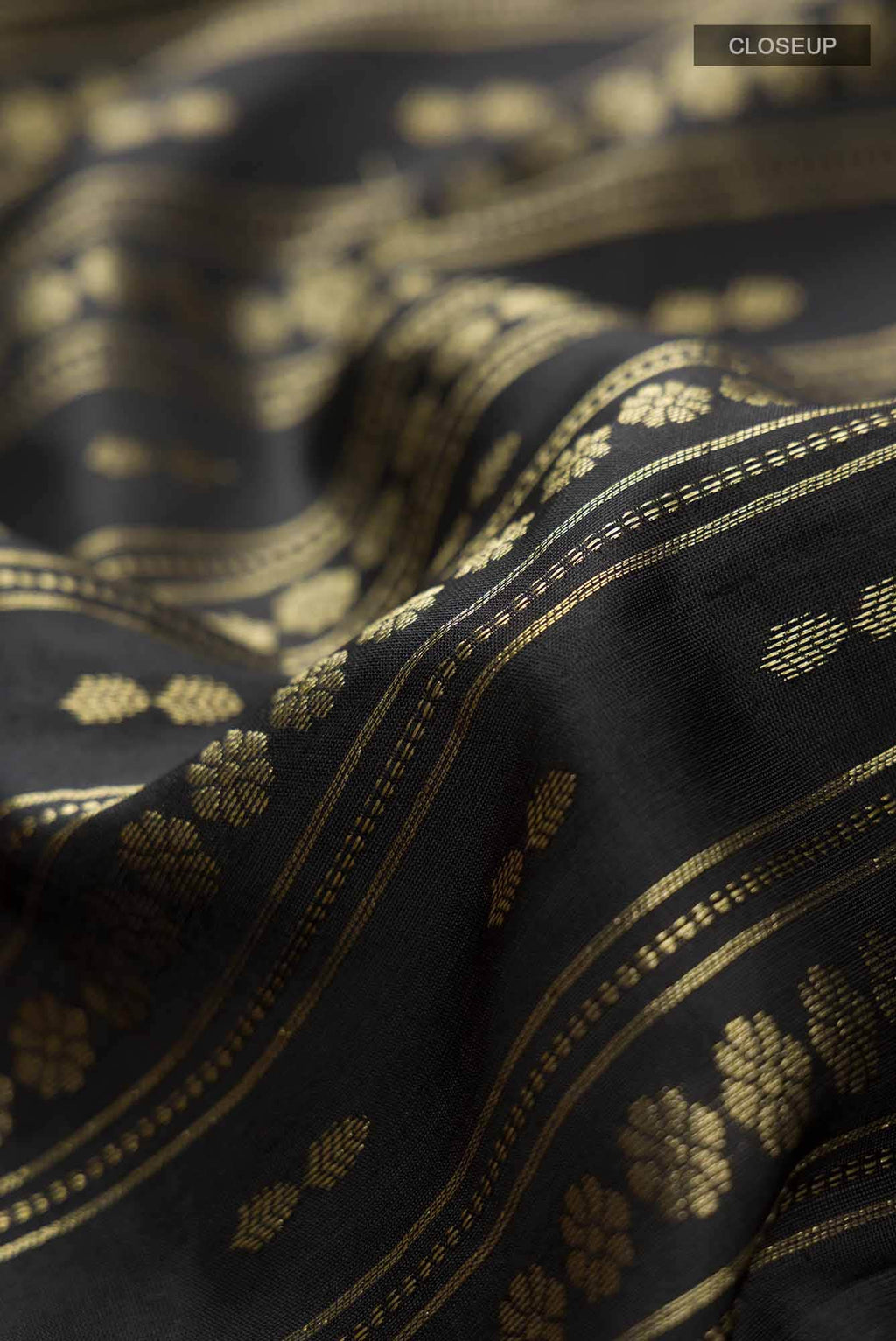 Black Kanchipuram Silk Saree