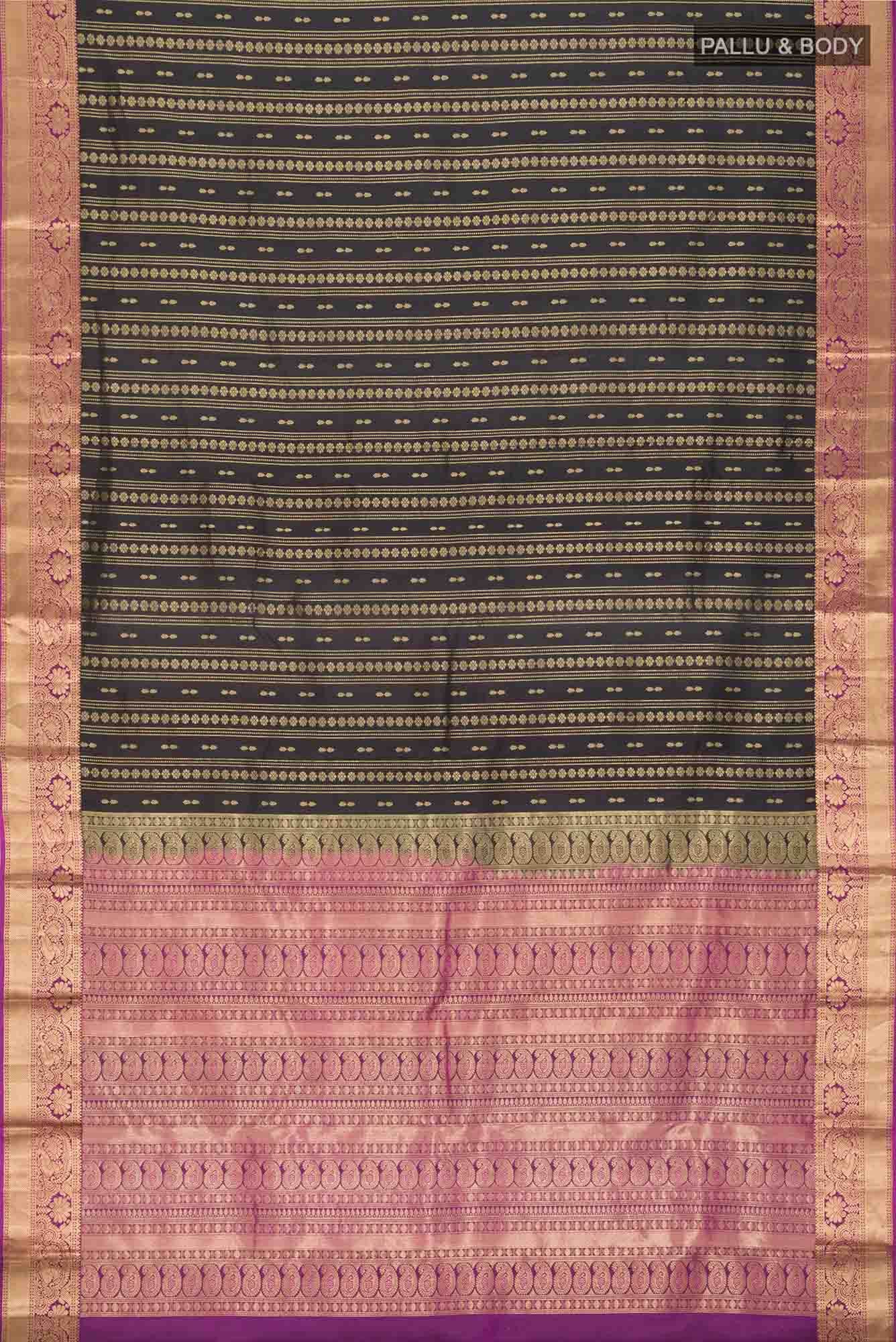 Black Kanchipuram Silk Saree