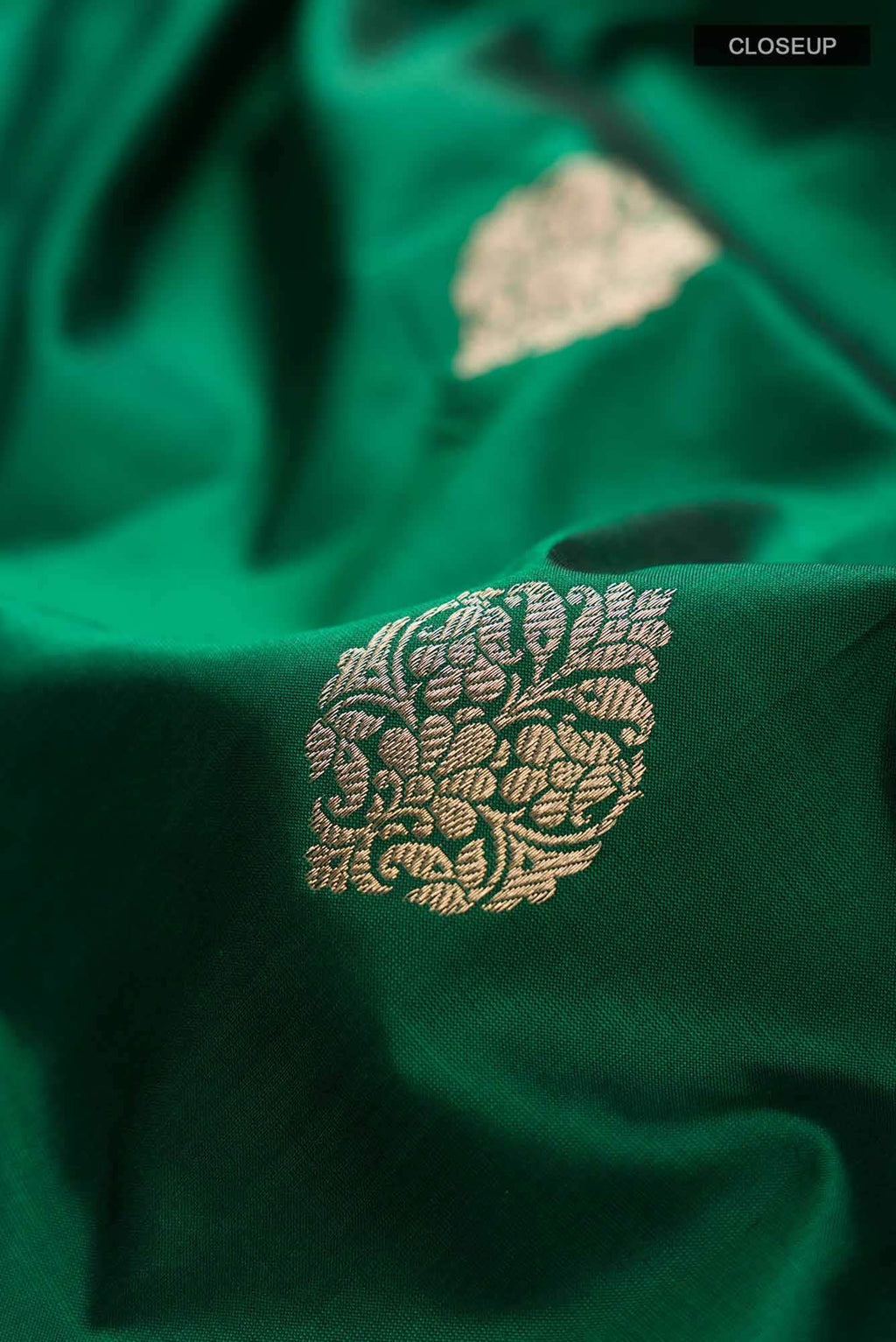 Green Banarasi Katan Silk Saree