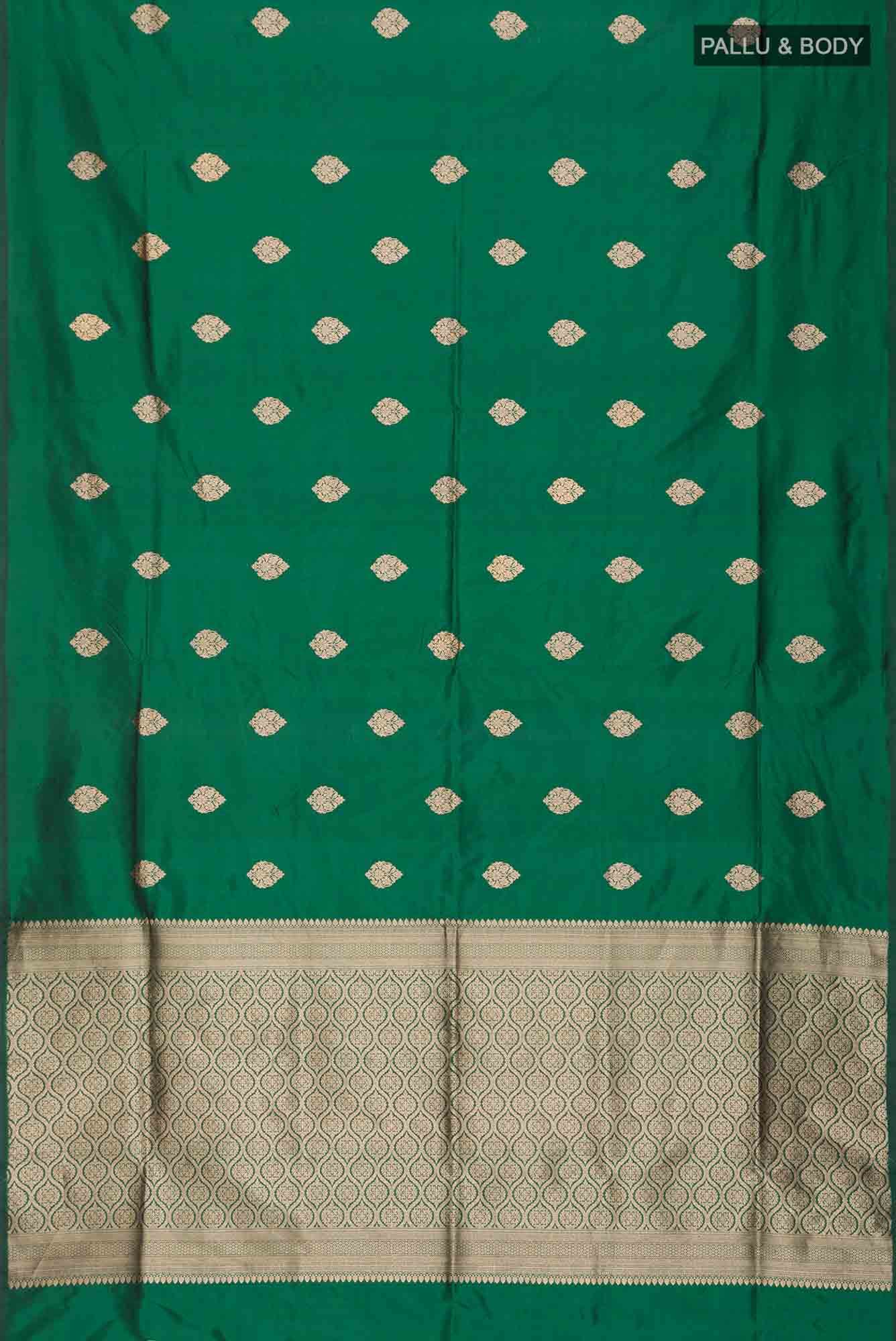Green Banarasi Katan Silk Saree