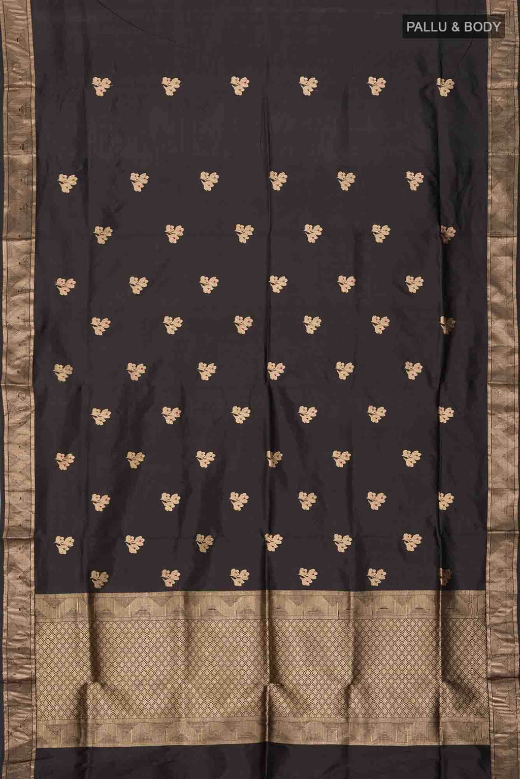 Black Banarasi Katan Silk Saree
