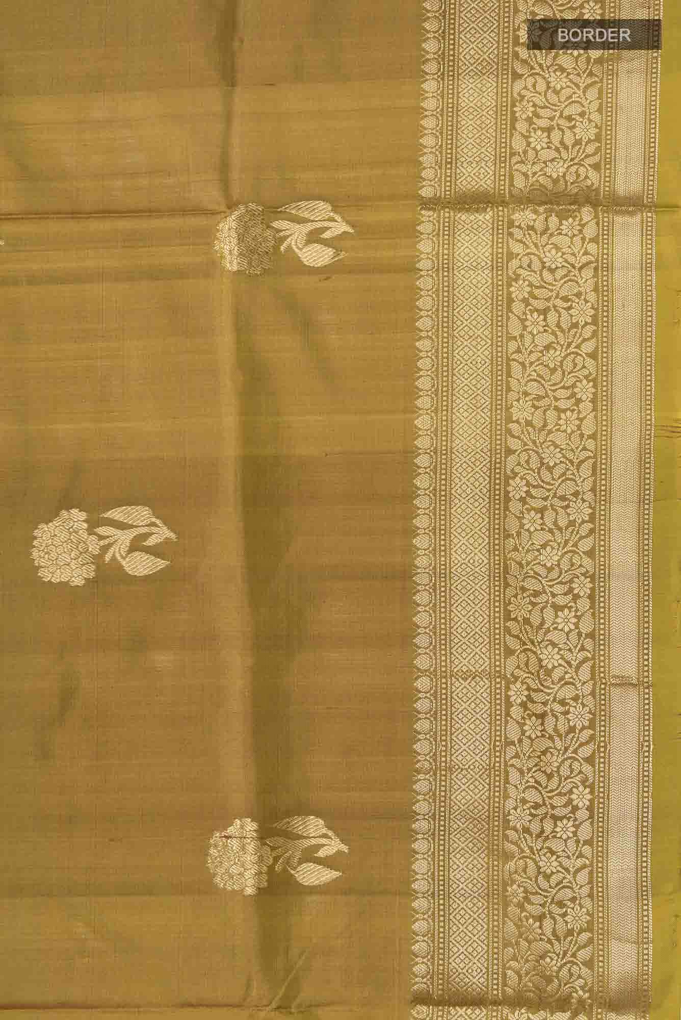 Green Banarasi Katan Silk Saree