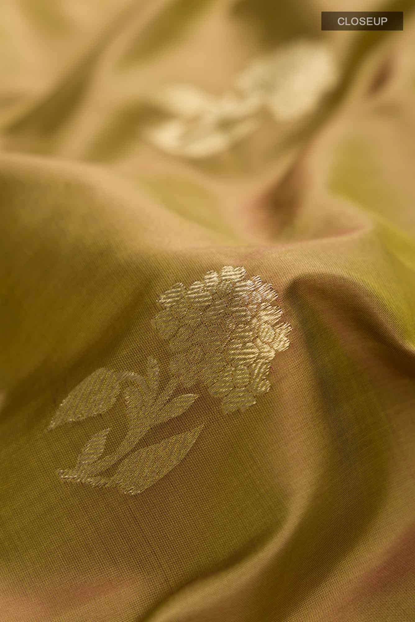 Green Banarasi Katan Silk Saree